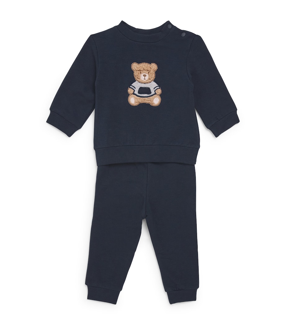 Patachou Stretch-Cotton Teddy Sweatshirt and Sweatpants Set (6 Months – 4 Years) Image 1