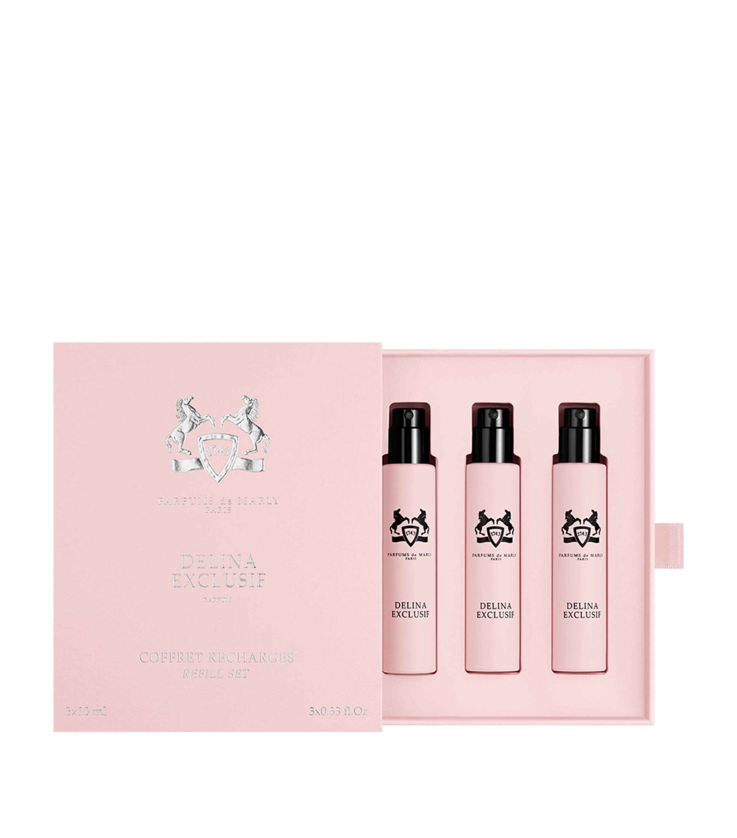 Parfums de Marly Delina Exclusif Eau De Parfum Travel Refill Set (3 x 10ml) | Perfume | Womens Perfume | Beauty Gift Sets | Perfume Gift Sets | Womens | Designers | Parfums De Marly Parfums de Marly Delina Exclusif Eau De Parfum Travel Refill Set (3 x 10ml) | Perfume | Womens Perfume | Beauty Gift Sets | Perfume Gift Sets | Womens | Designers | Parfums De Marly