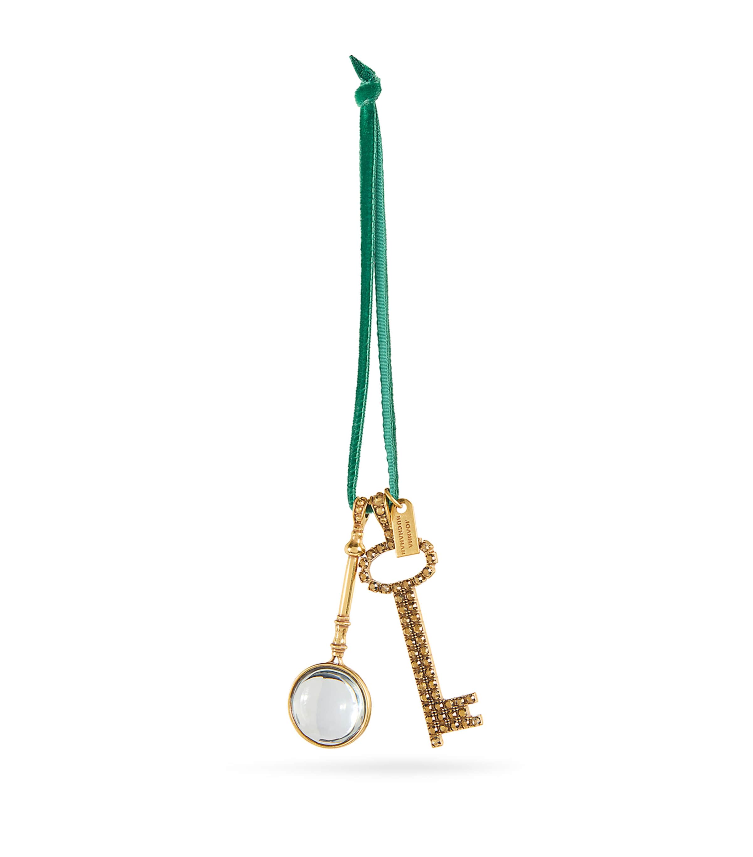 Joanna Buchanan Key And Magnifying Glass Tree Decoration In Green