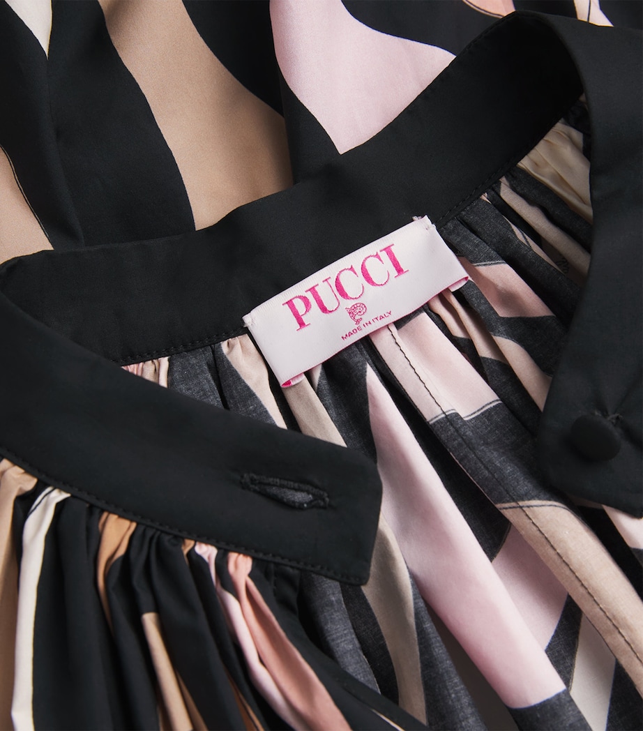 Cotton Printed Blouse 001 NERO/NUDE Image 6