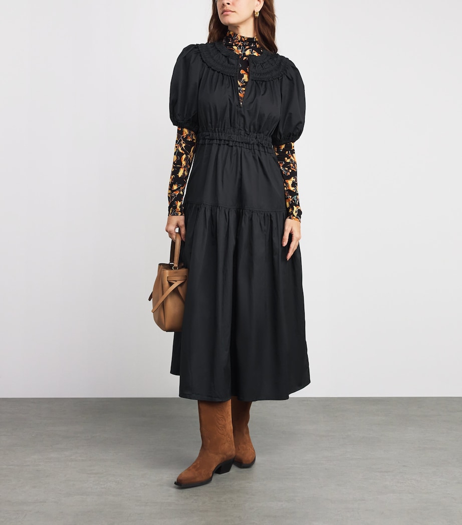 Cotton Othella Midi Dress NOIR Image 2