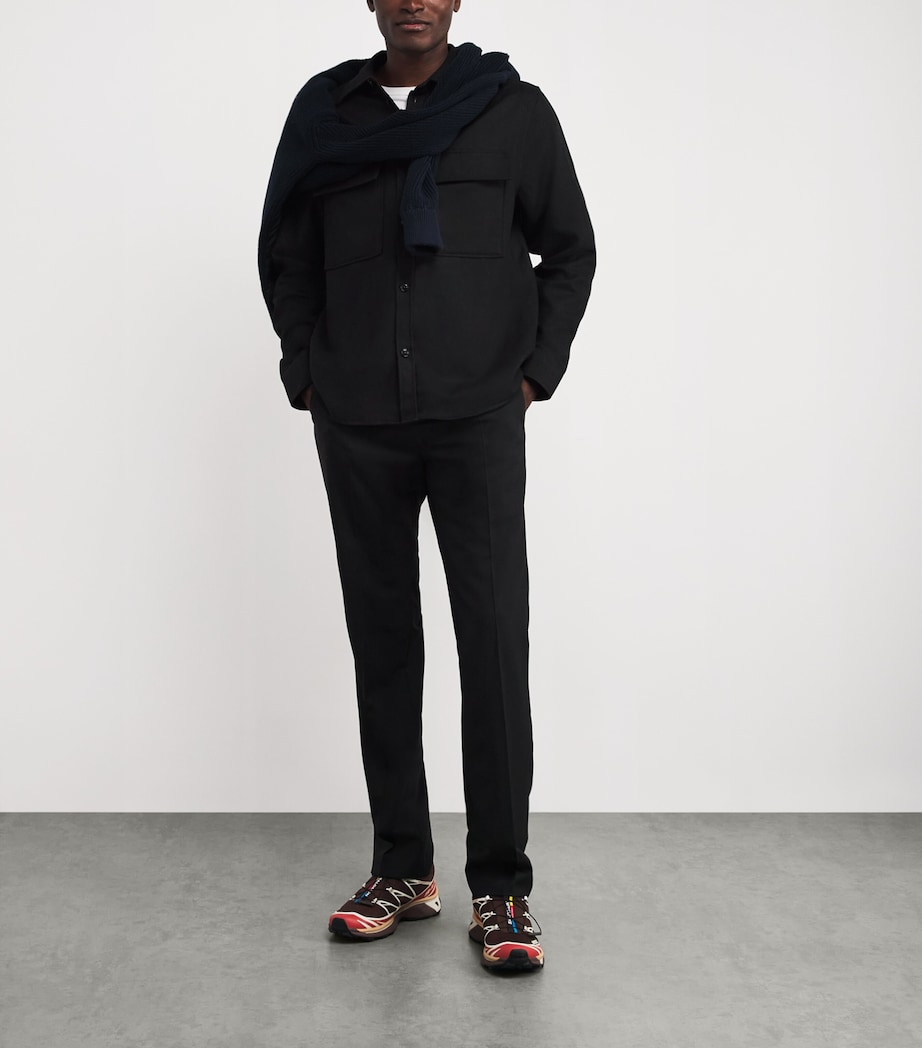 Wool-Blend Overshirt 9999 BLACK Image 2