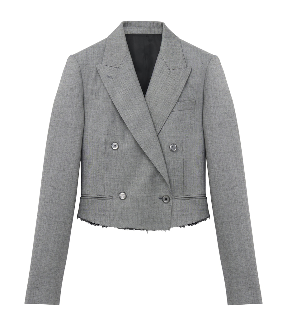 McQueen Womens Cropped Double-Breasted Blazer Image 1