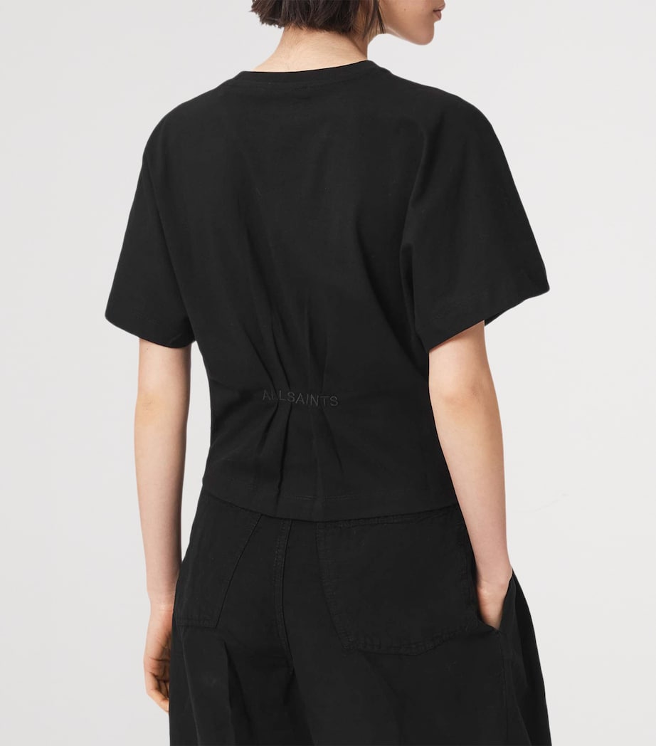 AllSaints Womens Organic Cotton Eden Artia T-Shirt Black Image 4