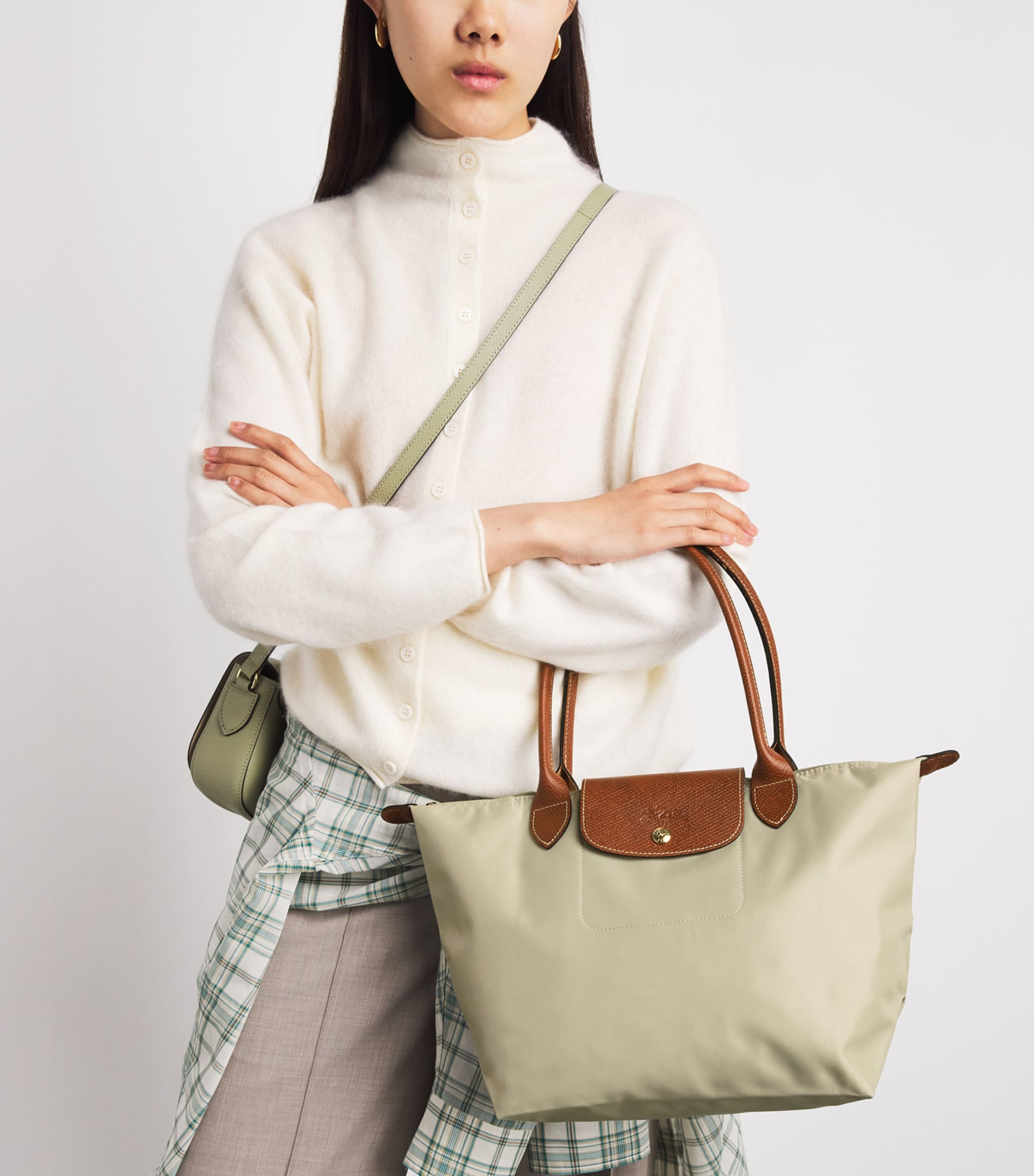 Longchamp Medium Le Pliage Original Handbag Galet Image 2