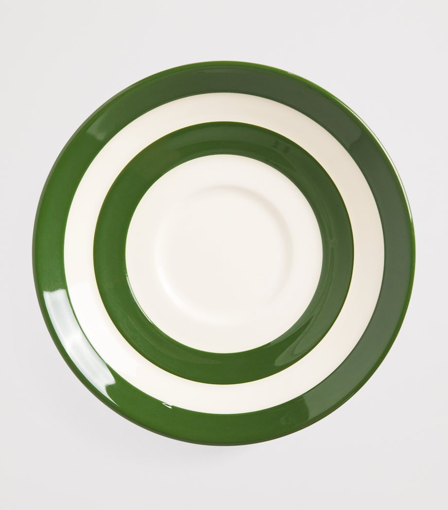 Cornish Stripe Cup and Saucer Set GREEN Image 2