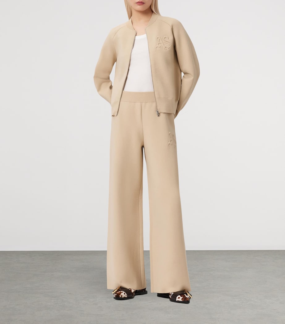 Knitted Sonny Bomber Jacket PEBBLE WHITE Image 5