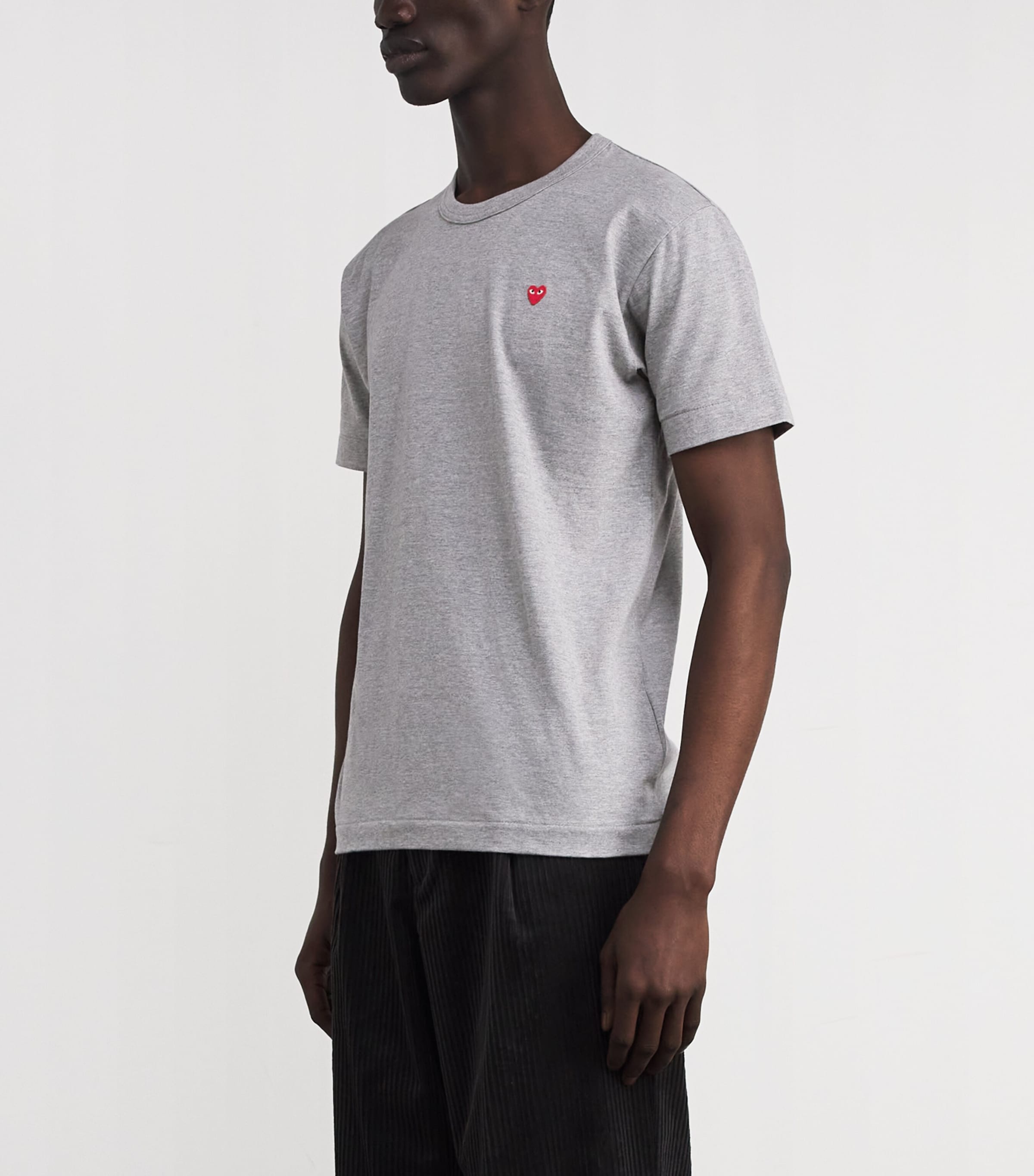 Cotton Mini Heart Logo T-Shirt 1 - GREY Image 3
