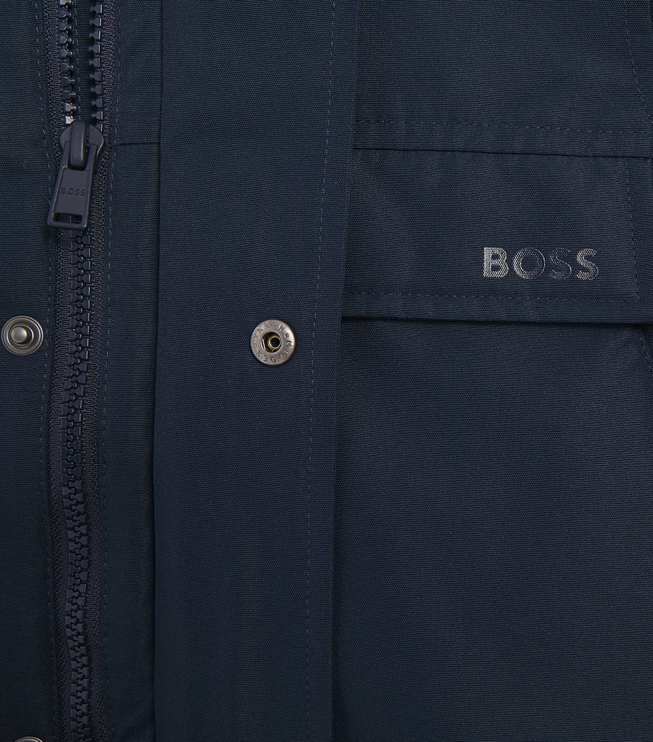 BOSS Kidswear Down Hooded Parka (4-16 Years) Navy Image 3