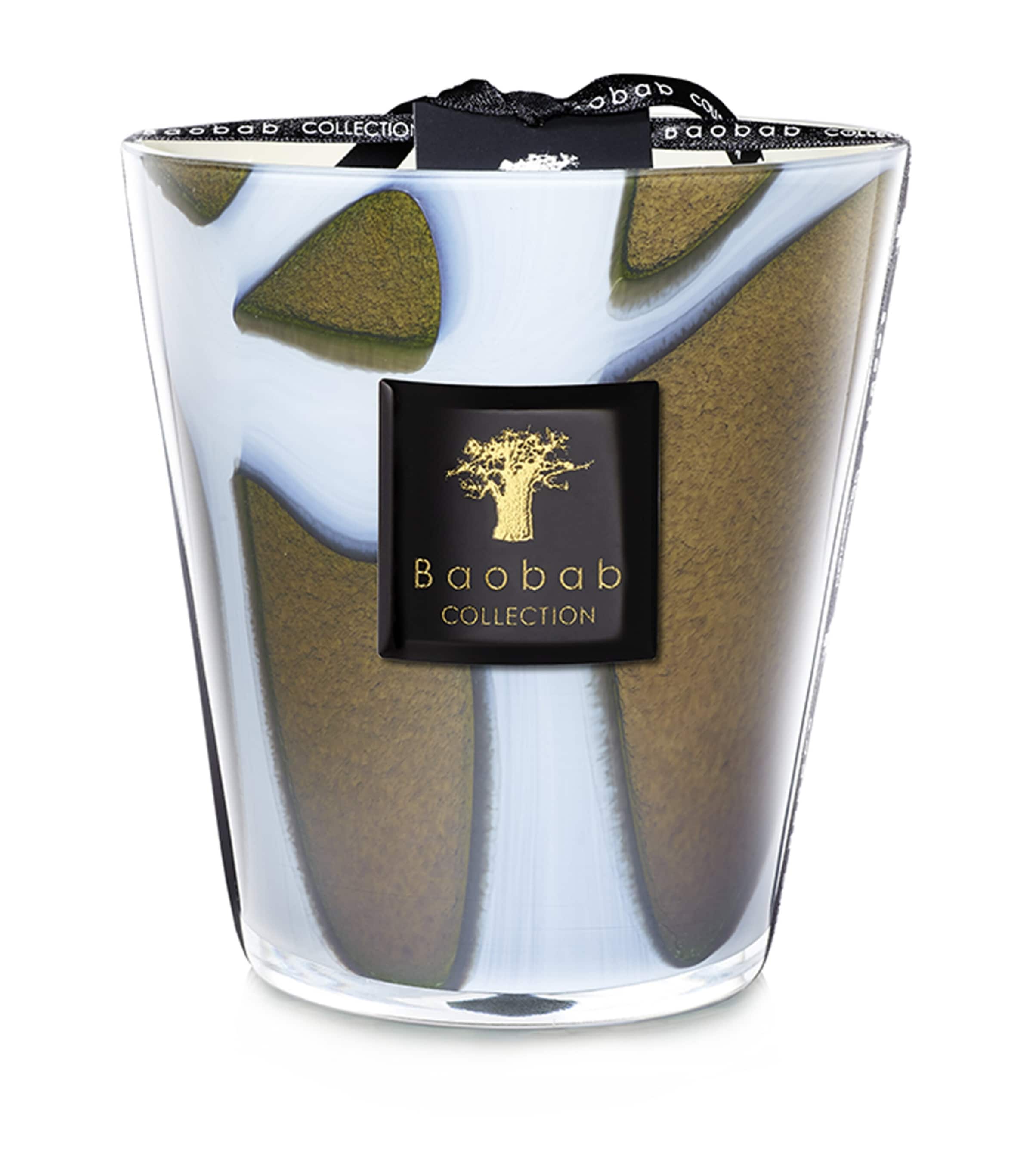 Baobab Collection Stones Agate Candle In Green