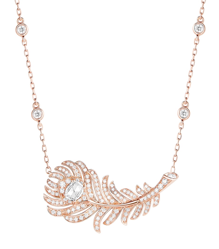 Rose Gold and Diamond Plume de Paon Necklace ROSE GOLD Image 2