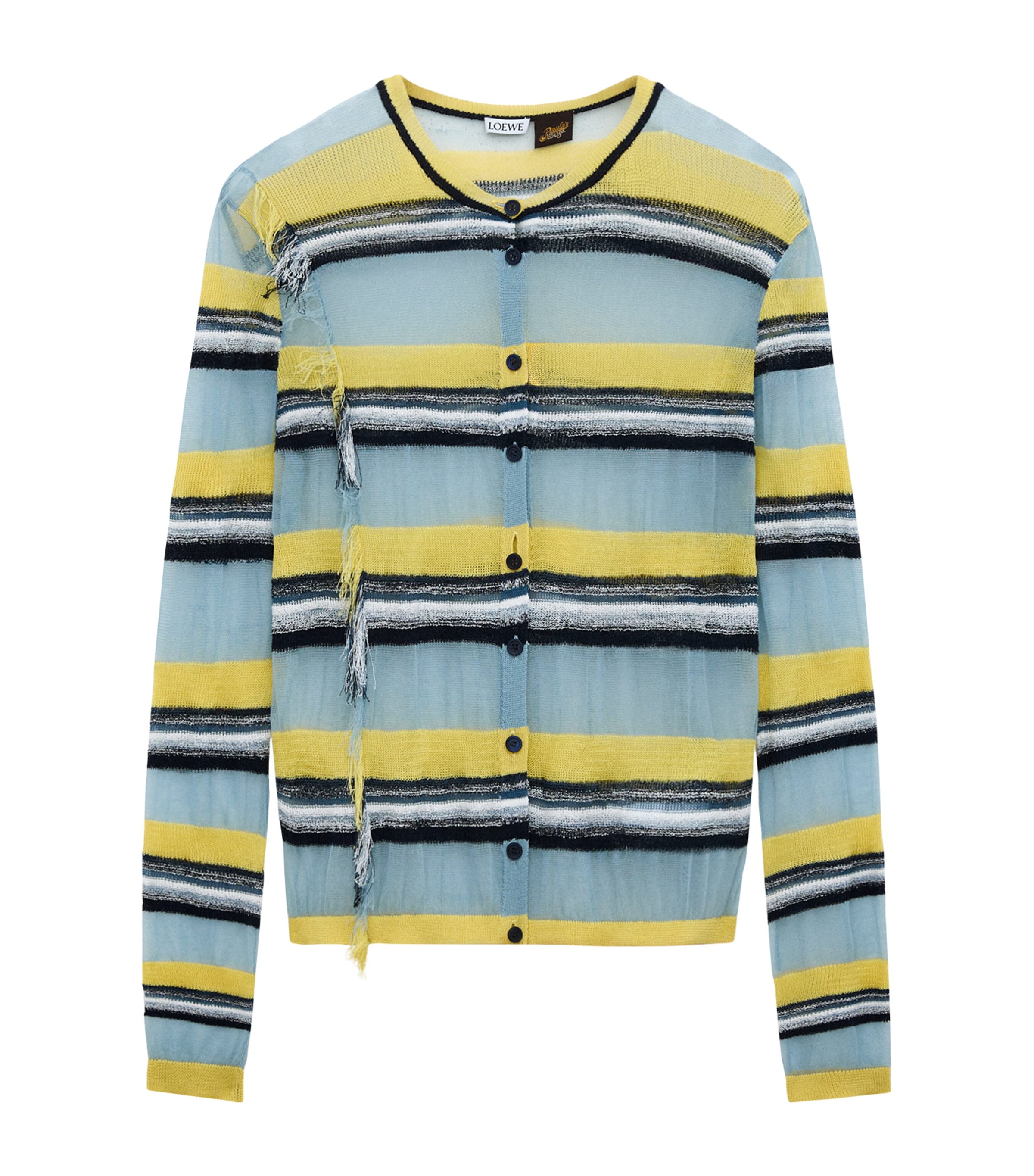 LOEWE Womens x Paula’s Ibiza Stripe Cardigan Blue/multicolor Image 1