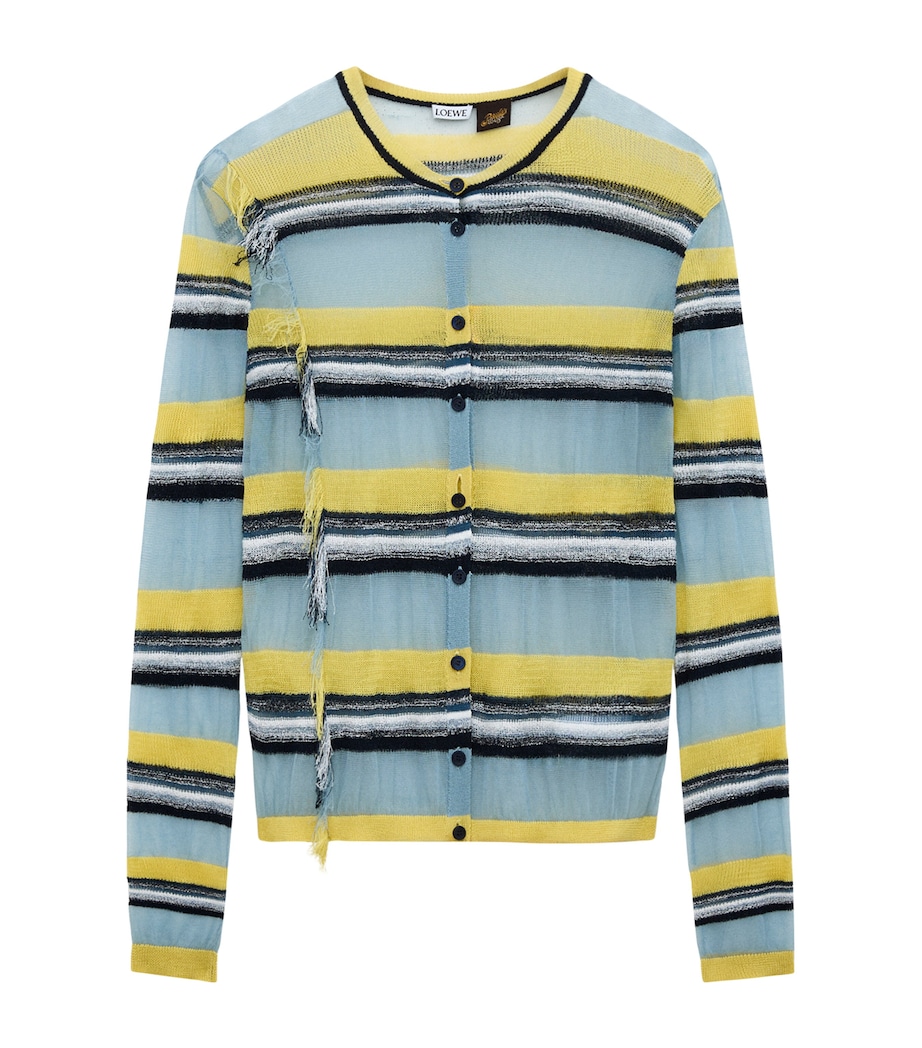 LOEWE Womens x Paula’s Ibiza Stripe Cardigan Blue/multicolor Image 1