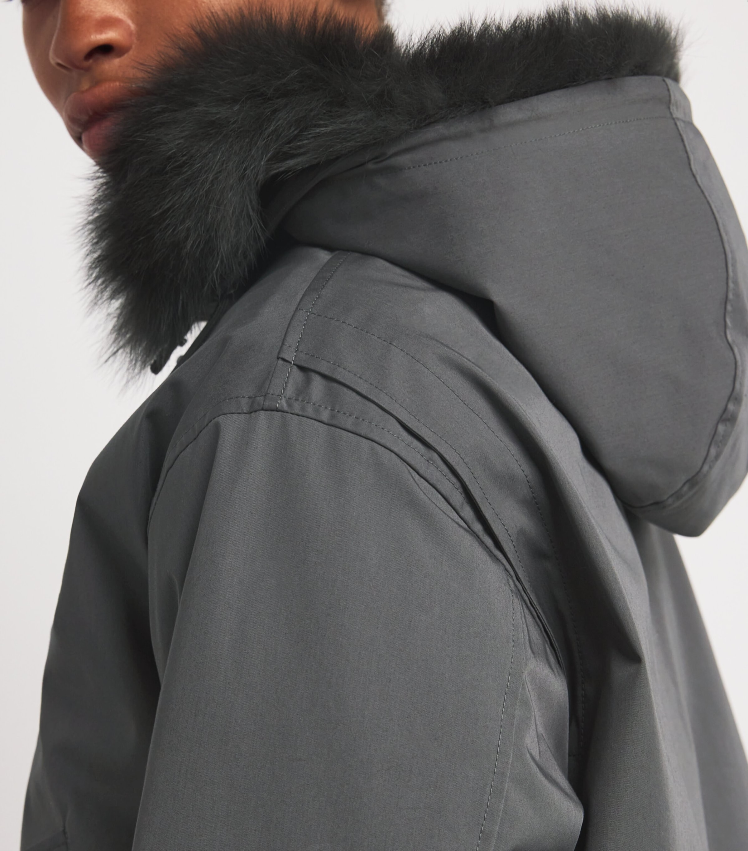 Waterproof Fur-Trim Parka Coat A2185 Image 6
