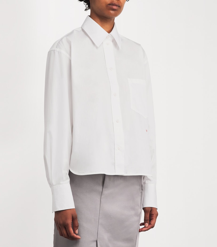 Cropped Embroidered Shirt 6 WHITE Image 3