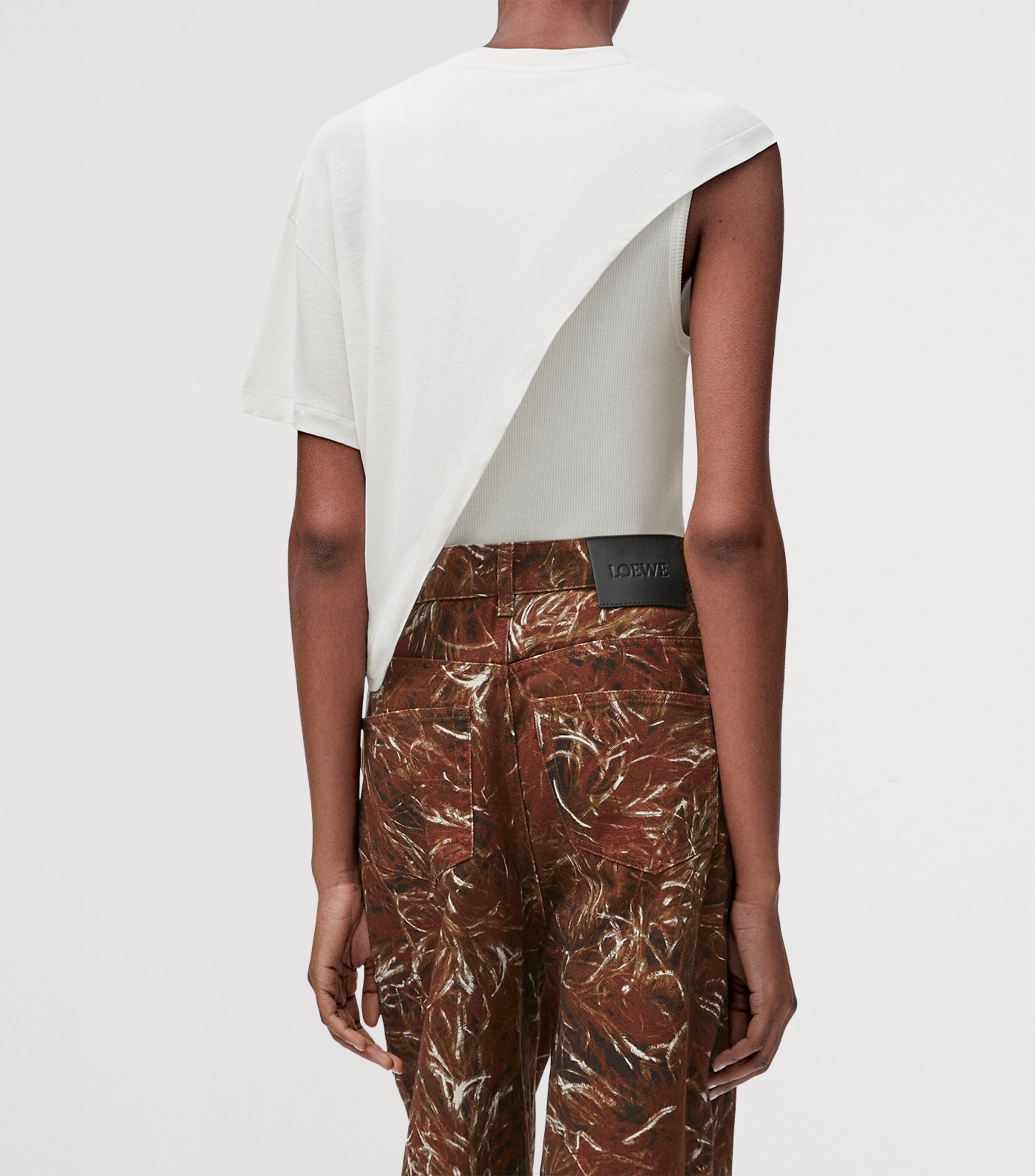 LOEWE Womens x Paula's Ibiza Draped Top Off White Image 4