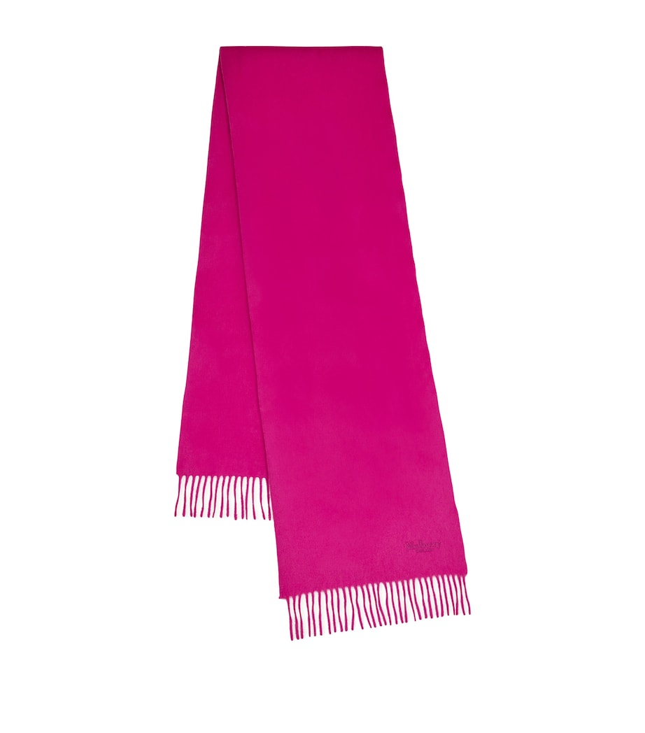 Small Merino Wool Scarf MULBERRY PINK Image 1