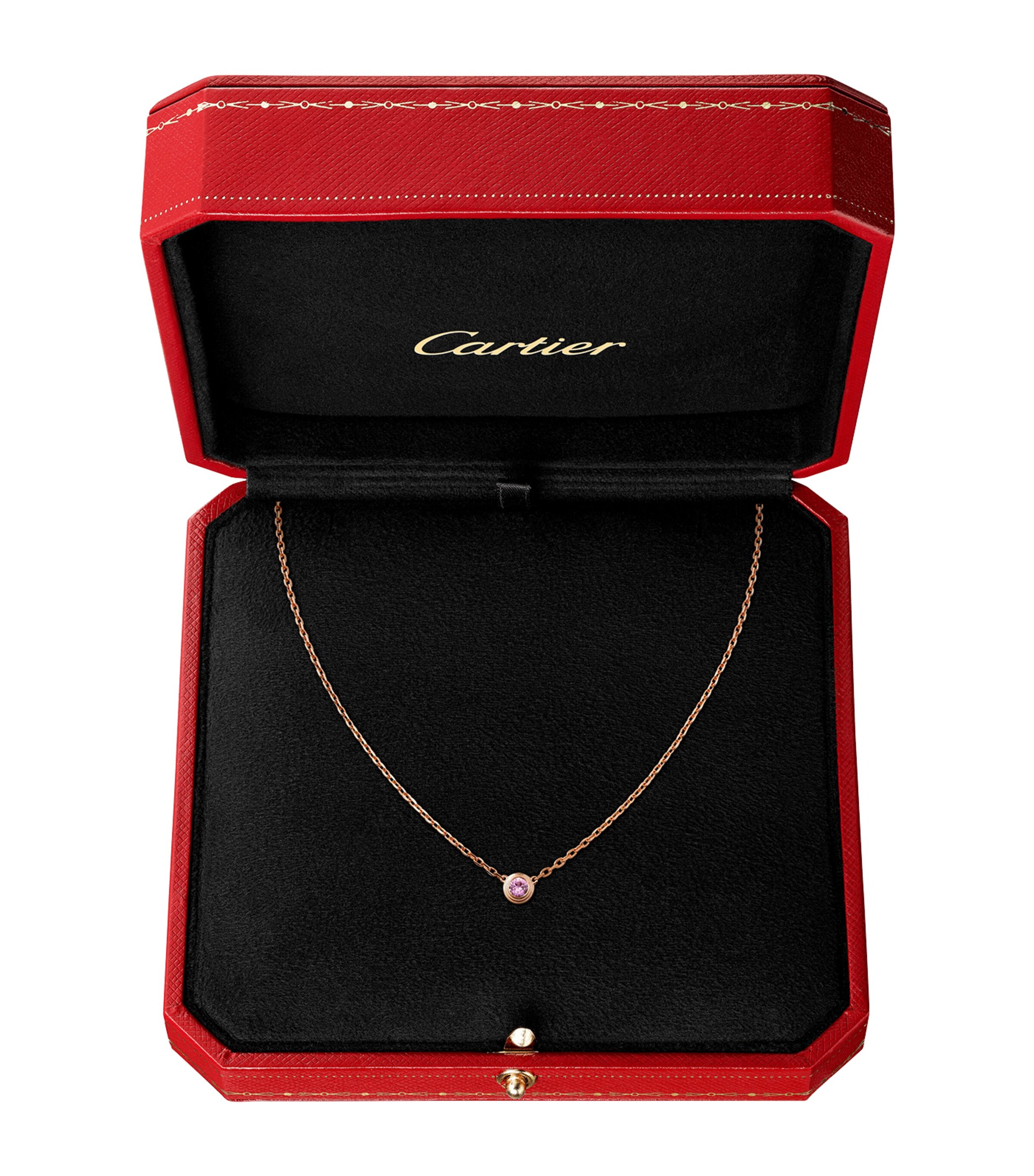 Cartier Rose Gold and Pink Sapphire Cartier d'Amour Necklace Rose Gold Image 3
