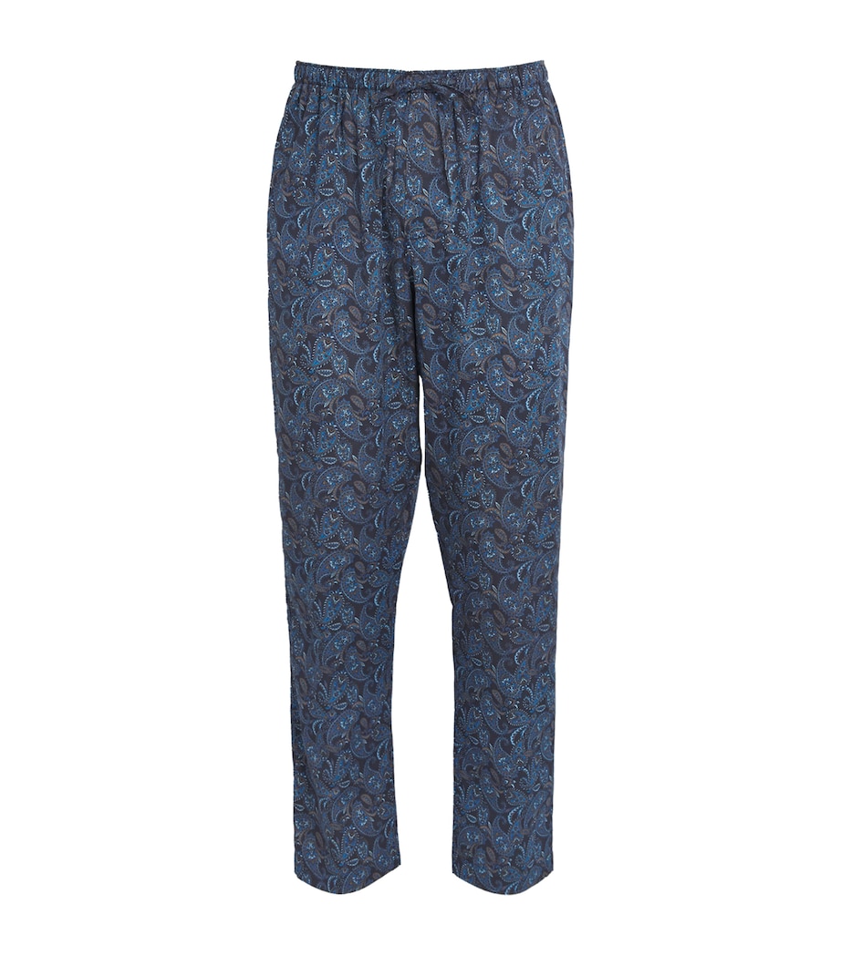 Cotton Paisley Pyjama Trousers 482 PAISLEY MIDNIGHT Image 1