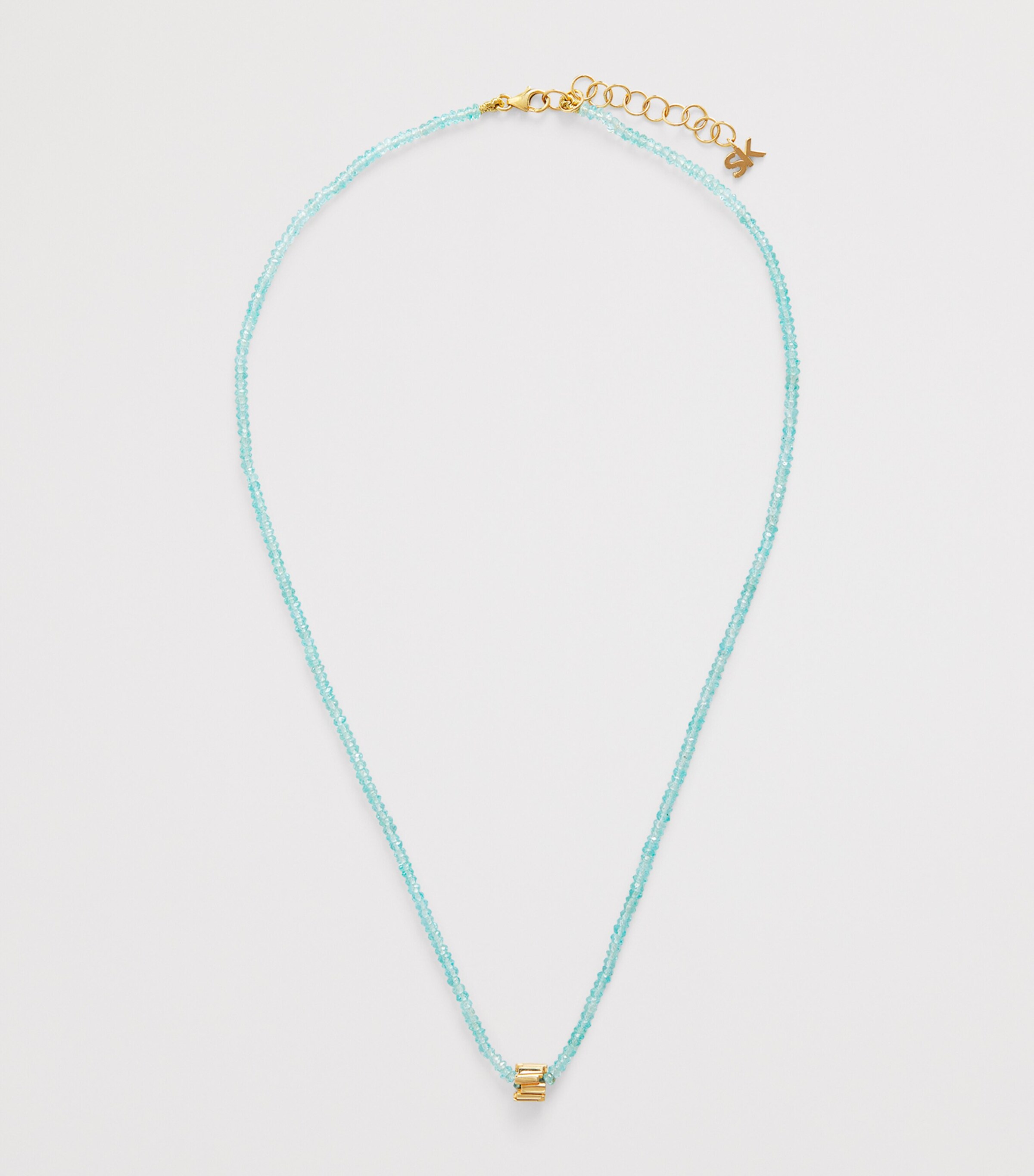Suzanne Kalan Yellow Gold and Apatite Infinite Beaded Necklace Yg/ap Image 3