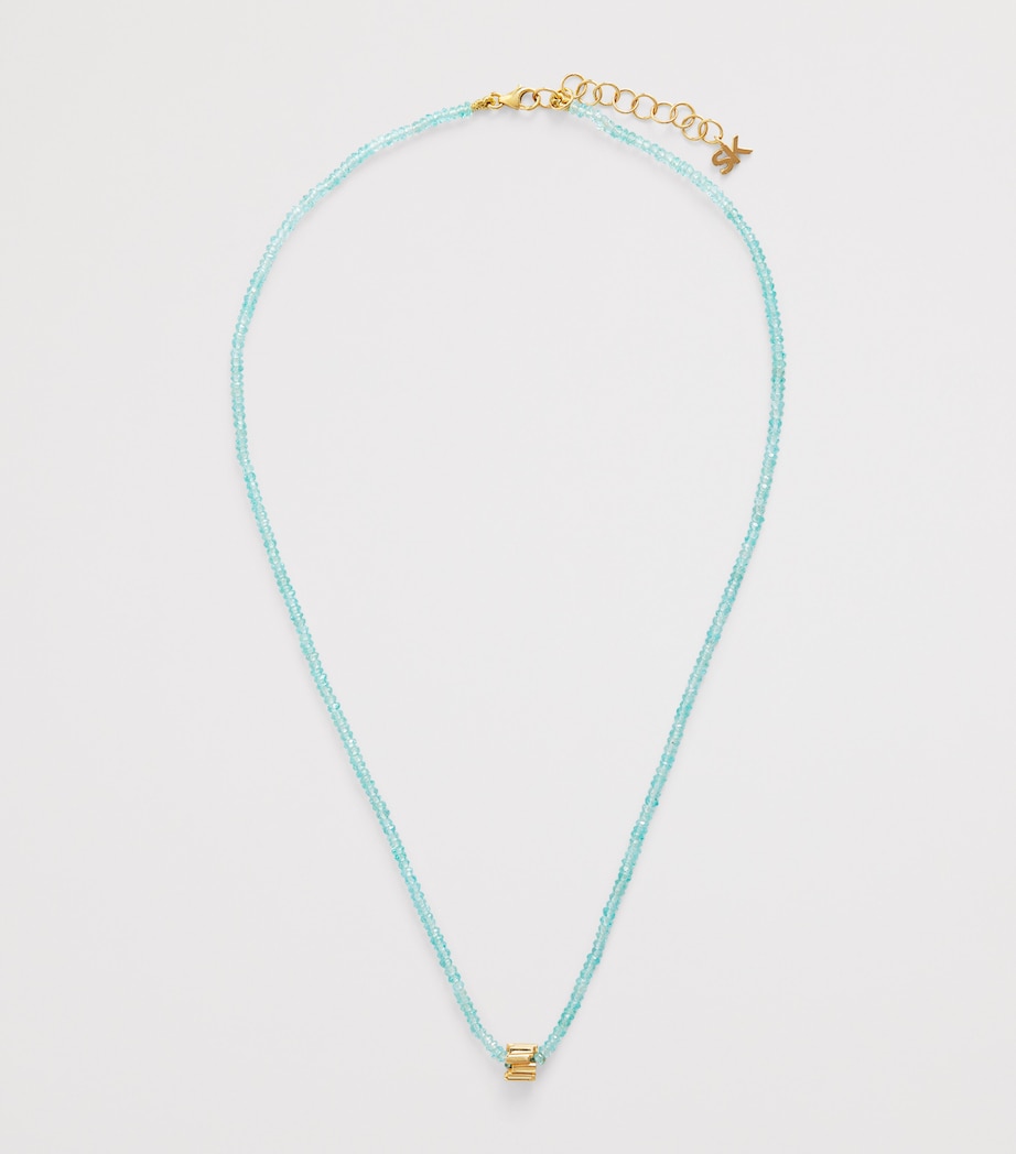 Suzanne Kalan Yellow Gold and Apatite Infinite Beaded Necklace Yg/ap Image 3