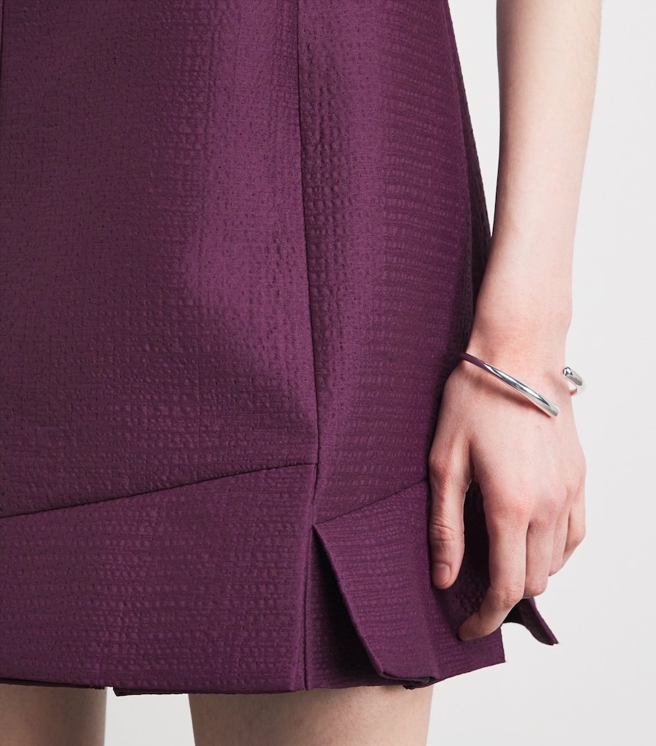 Emilia Wickstead Womens Pleated Petronella Mini Dress Plum Image 5