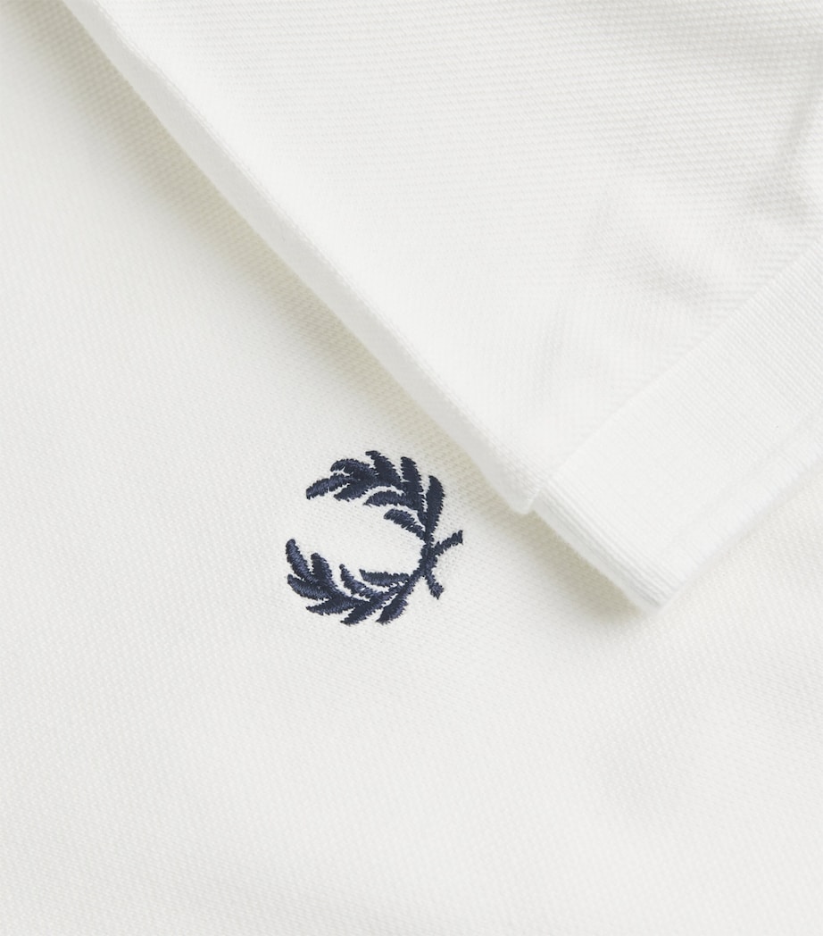 Cotton Logo Polo Shirt 100 WHITE NAVY Image 5