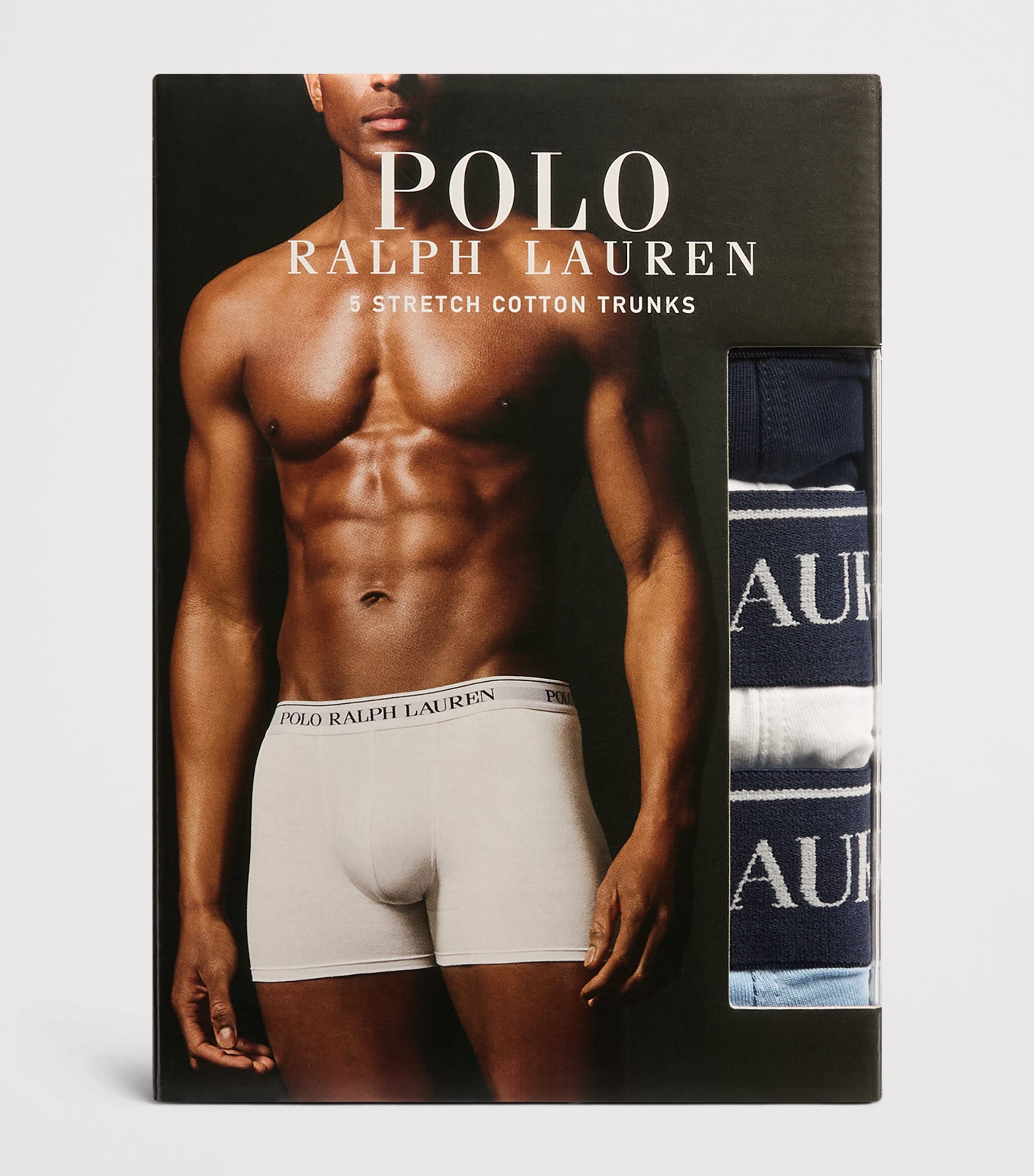 Polo Ralph Lauren Mens Stretch-Cotton Classic Trunks (Pack of 5) Npnv/wht/chm/wylw/nv Image 4