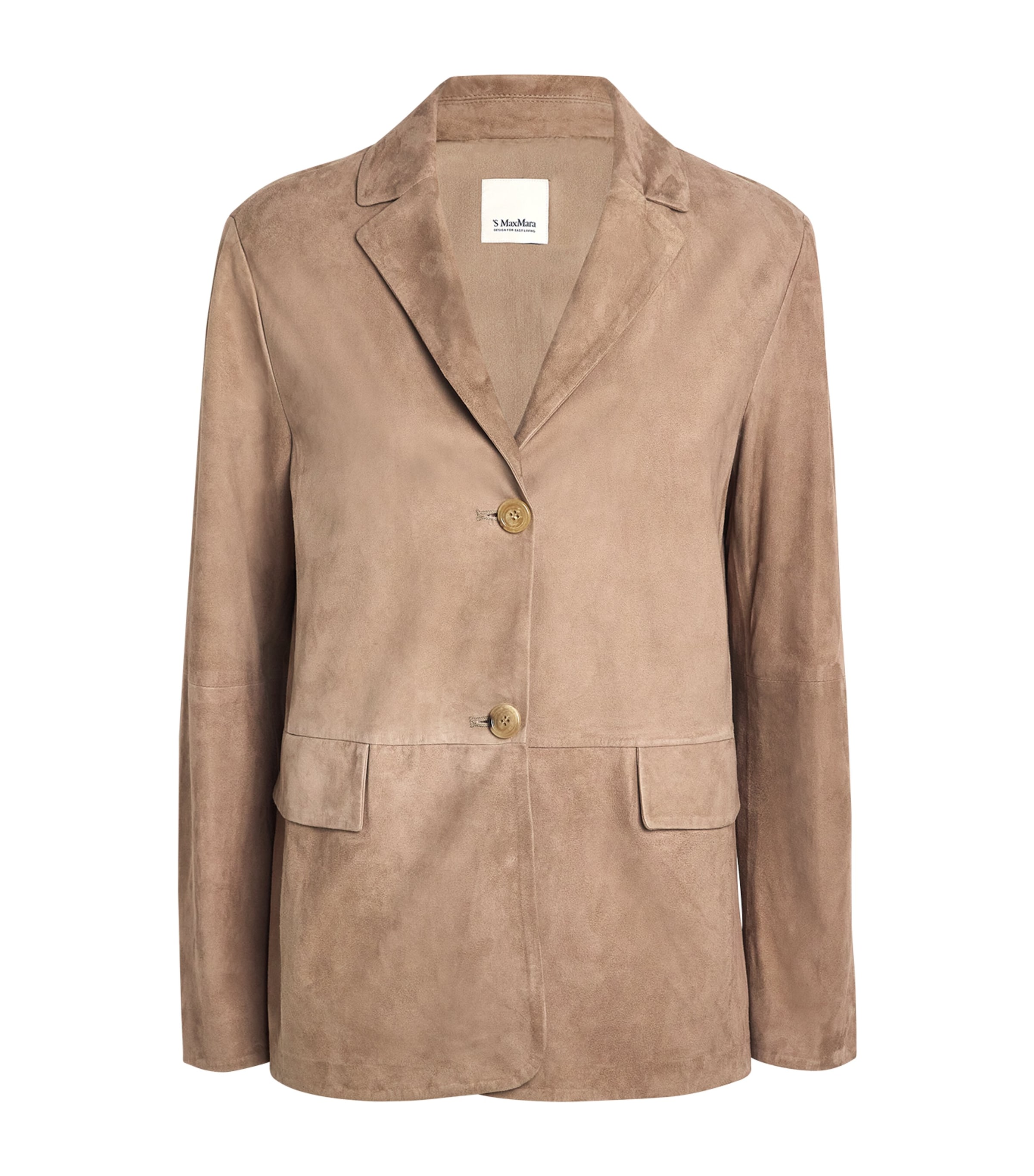 Max Mara Suede Jacket In Beige