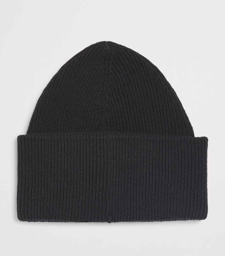 Wool-Blend Logo-Patch Beanie 900S BLACK Image 2