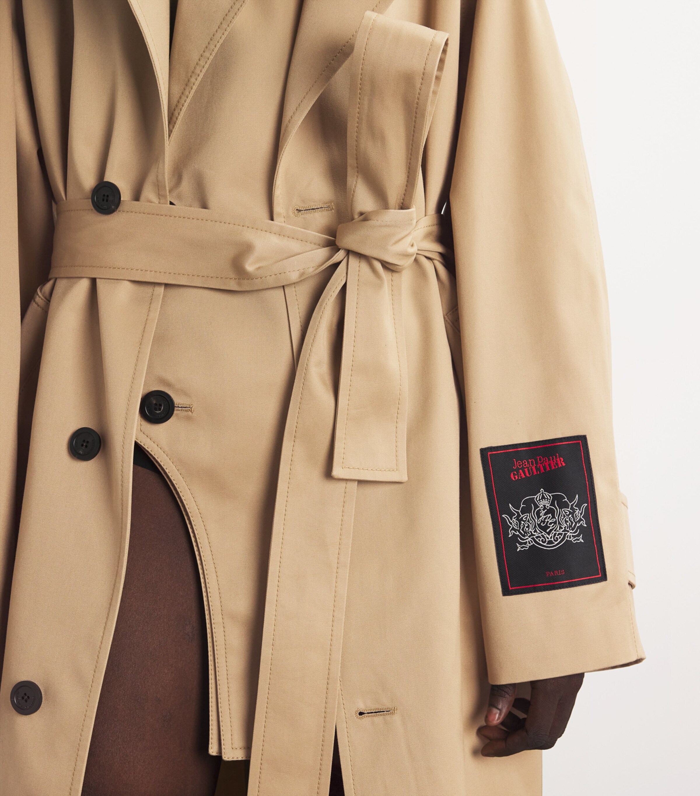Jean Paul Gaultier Twill Deconstructed Trench Coat | Harrods US