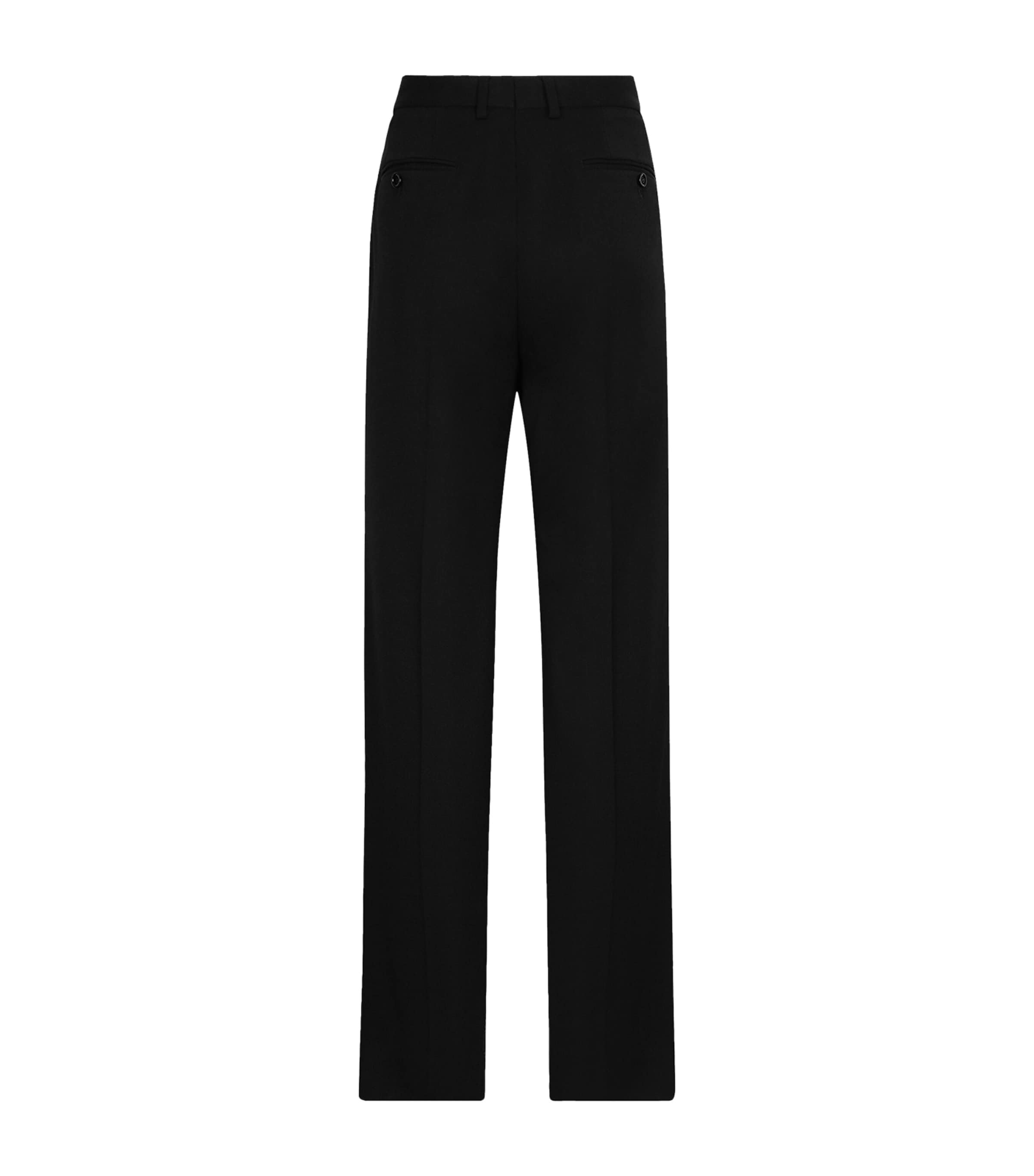 Wool Tailored Trousers N0000-BLACK Image 3