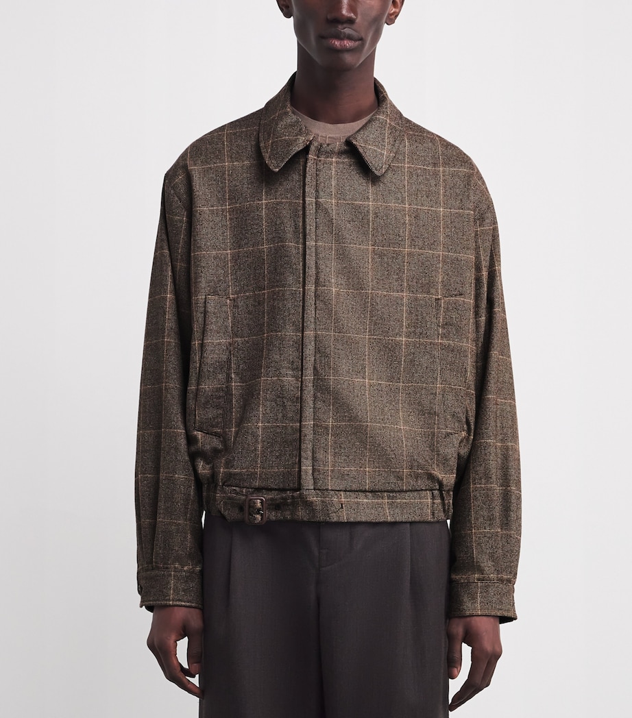 Virgin Wool Flannel Check Shirt Jacket F1013 Image 3