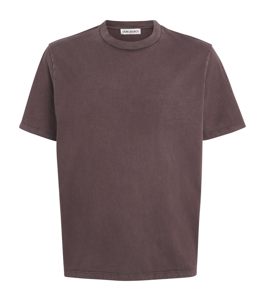 Cotton Boxy T-Shirt WORN BROWN Image 1