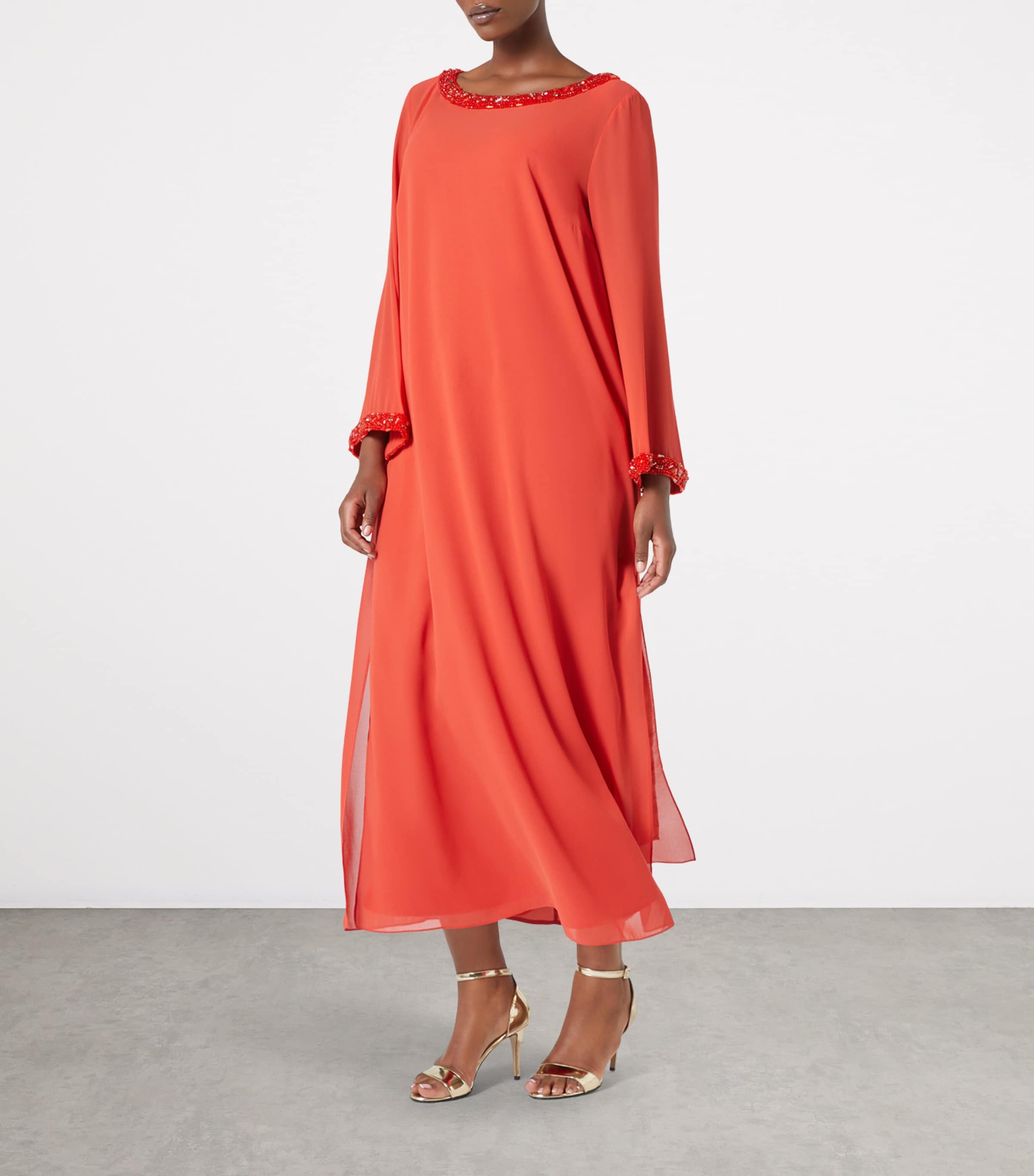 x Dima Ayad Embellished-Detail Boris Maxi Dress RED Image 4