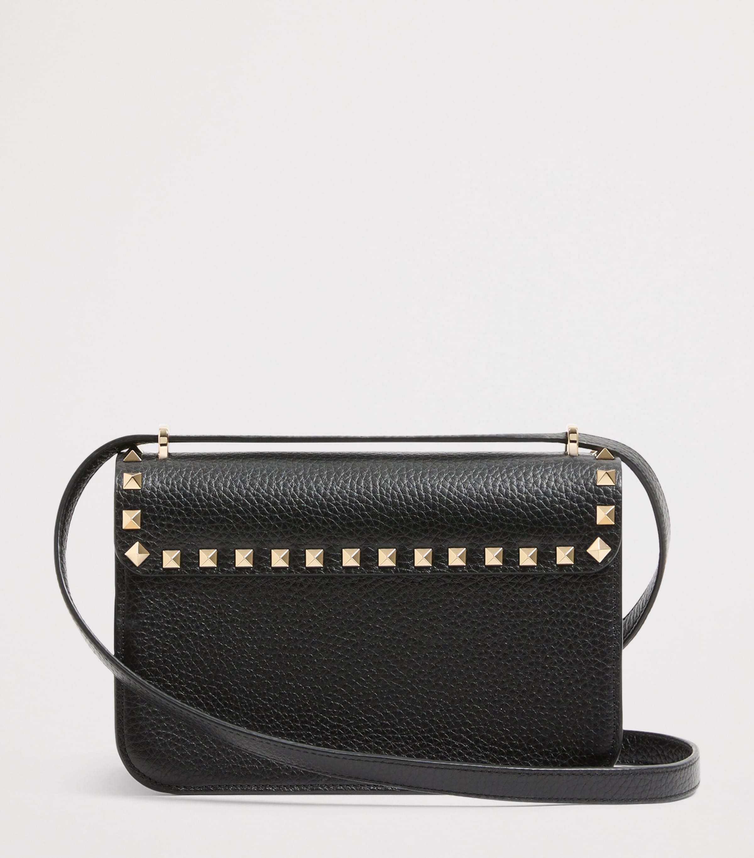 Valentino Garavani Grained Leather Rockstud Shoulder Bag Image 4