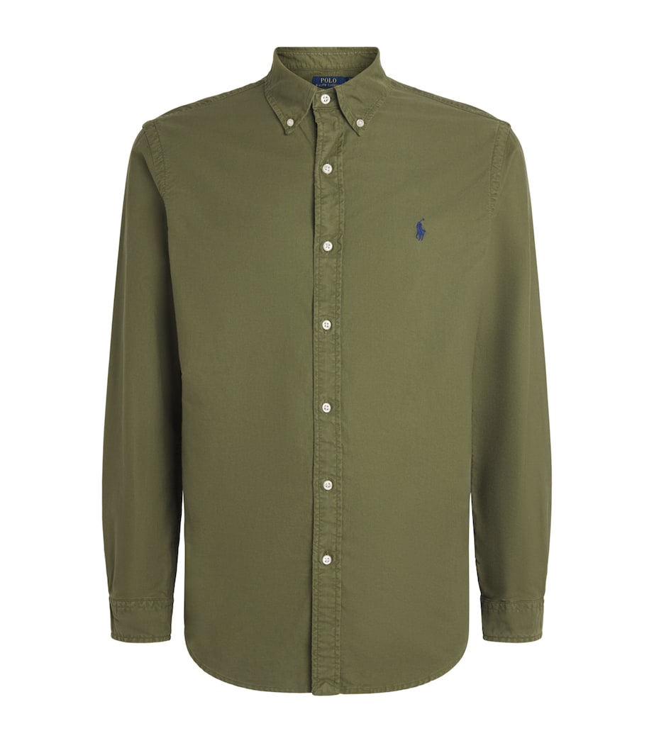 Cotton Custom Fit Oxford Shirt NEW OLIVE Image 1