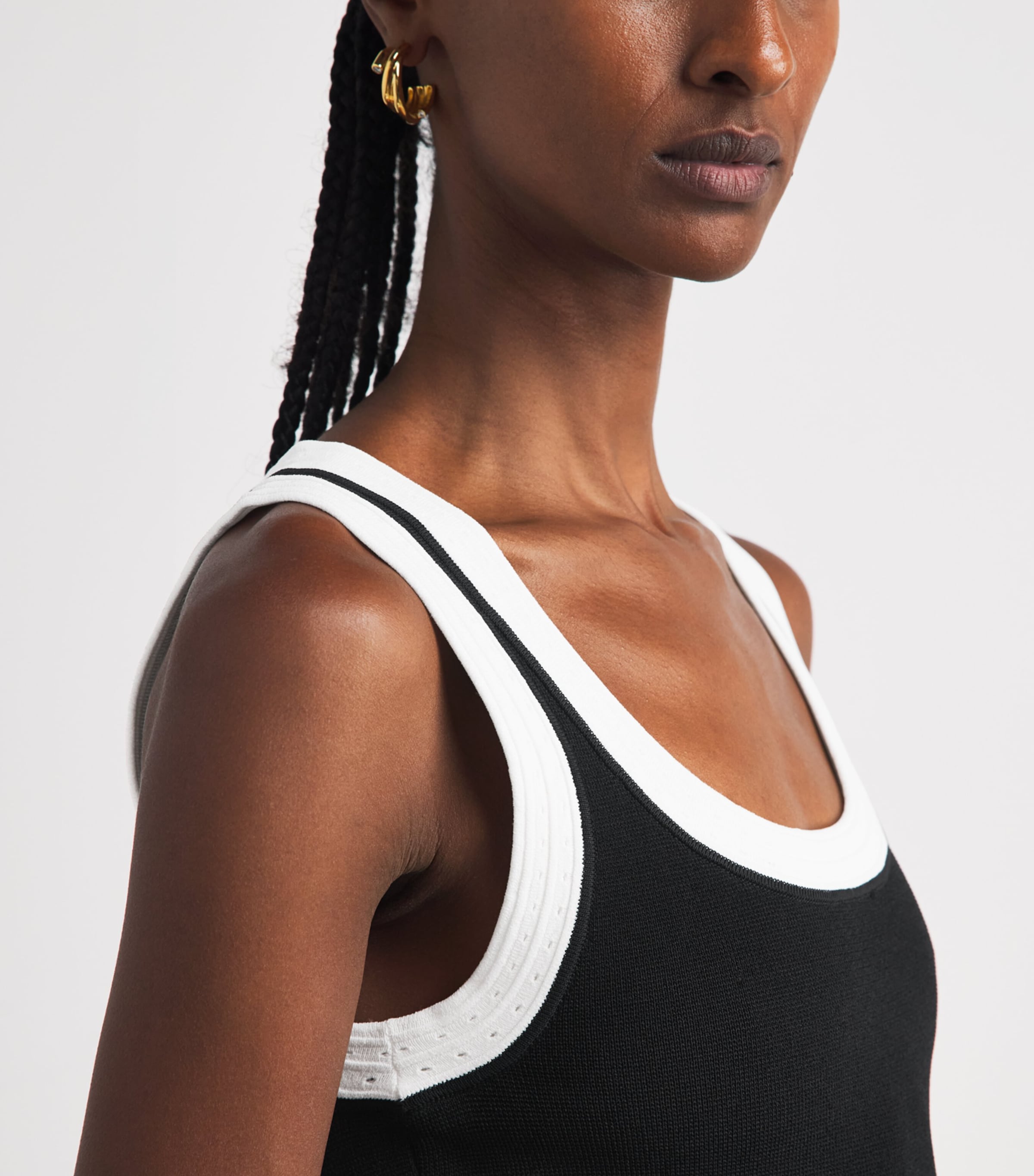 Sandro Paris Womens Knitted Tank Top Black Image 3