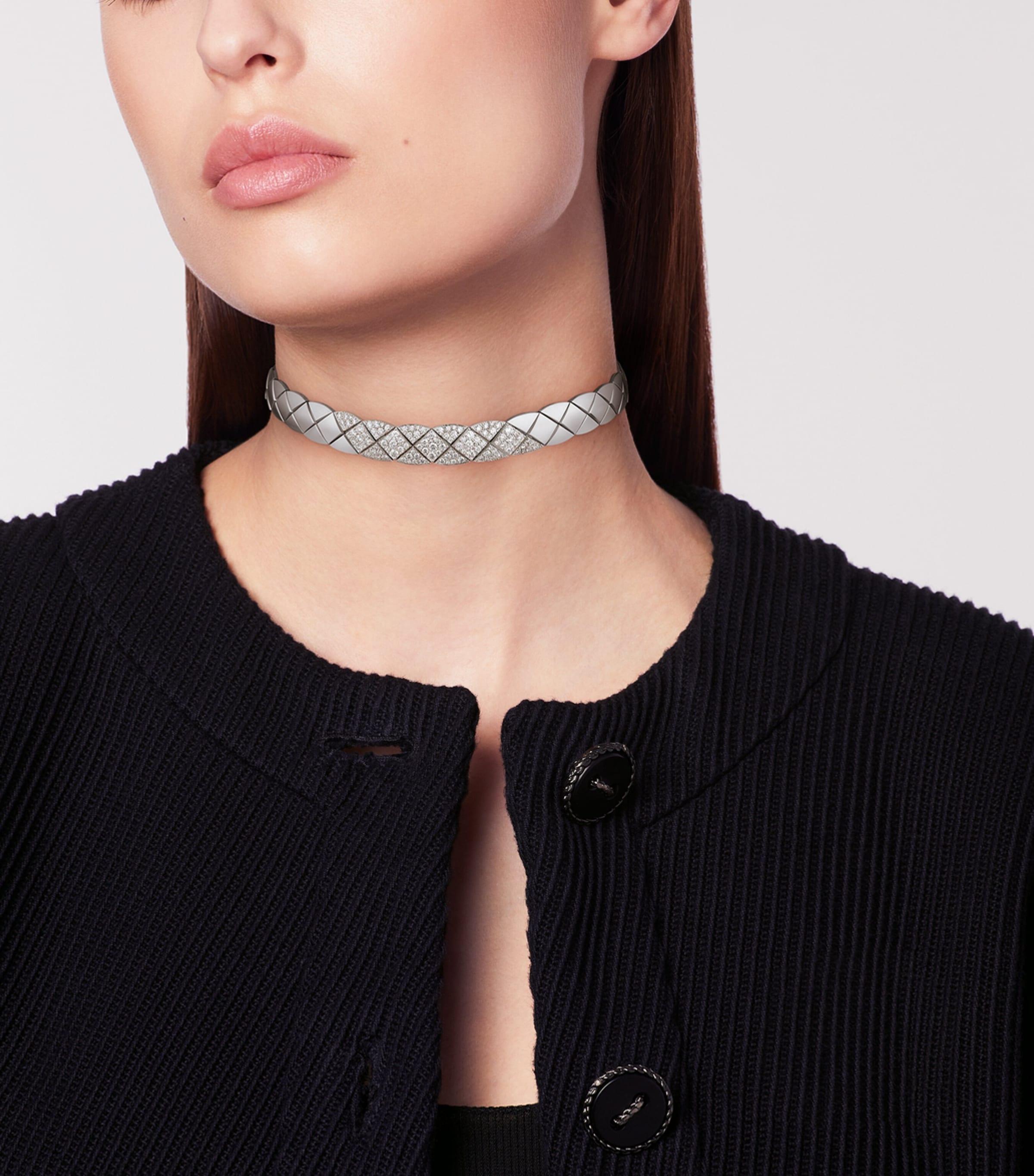 CHANEL White Gold and Diamond Coco Crush Supple Choker White Gold Image 2