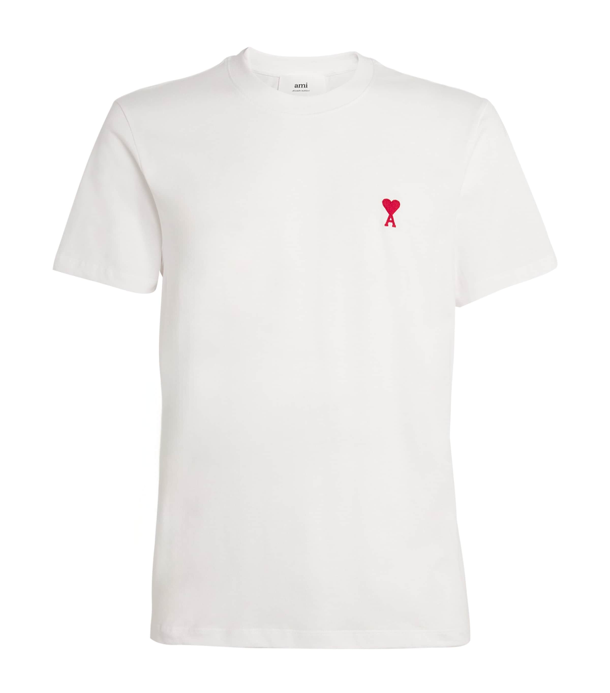 Shop Ami Alexandre Mattiussi Ami De Coeur T-shirt In White