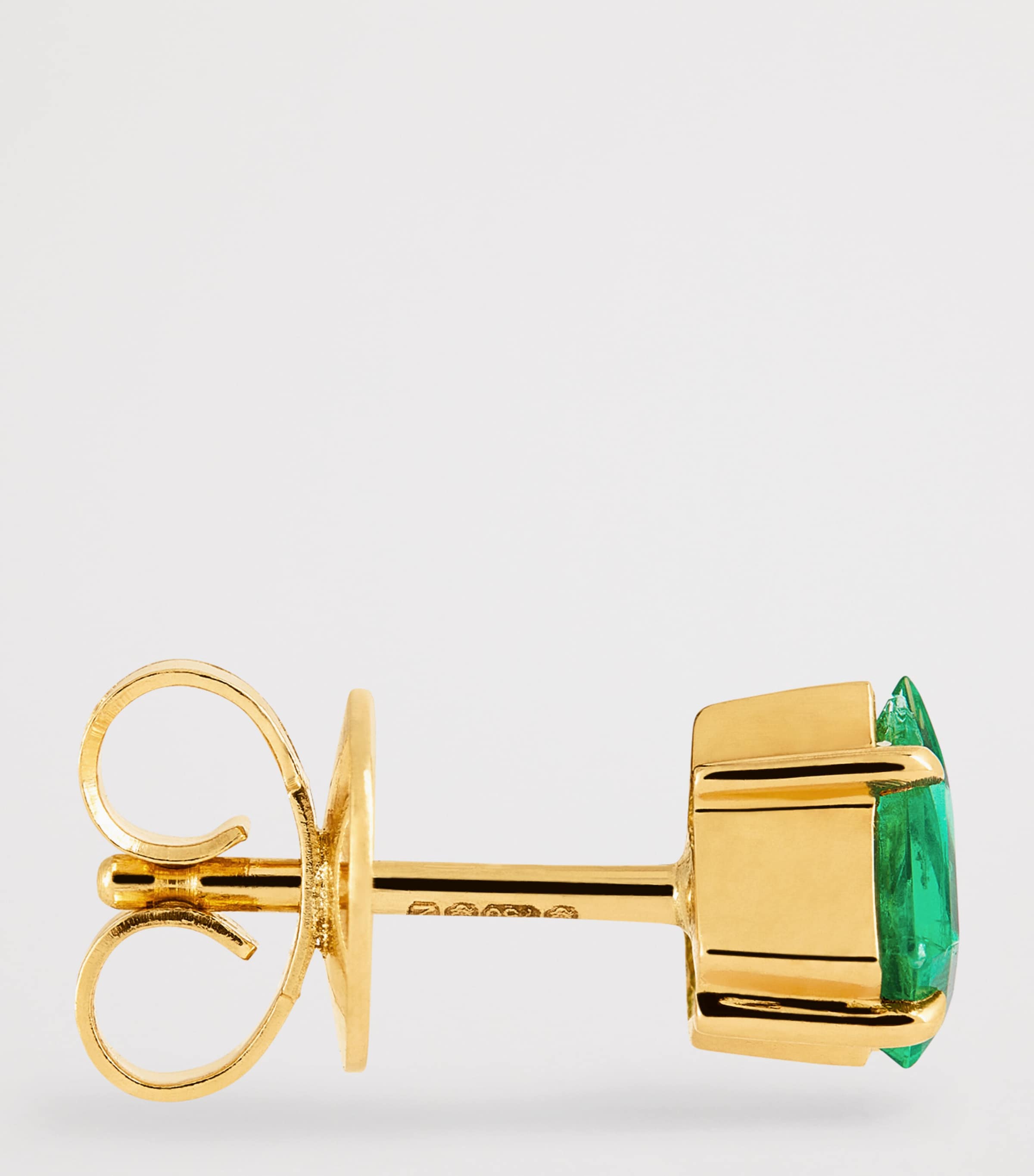Yellow Gold and Emerald Kite Stud Earrings YELLOW GOLD Image 4
