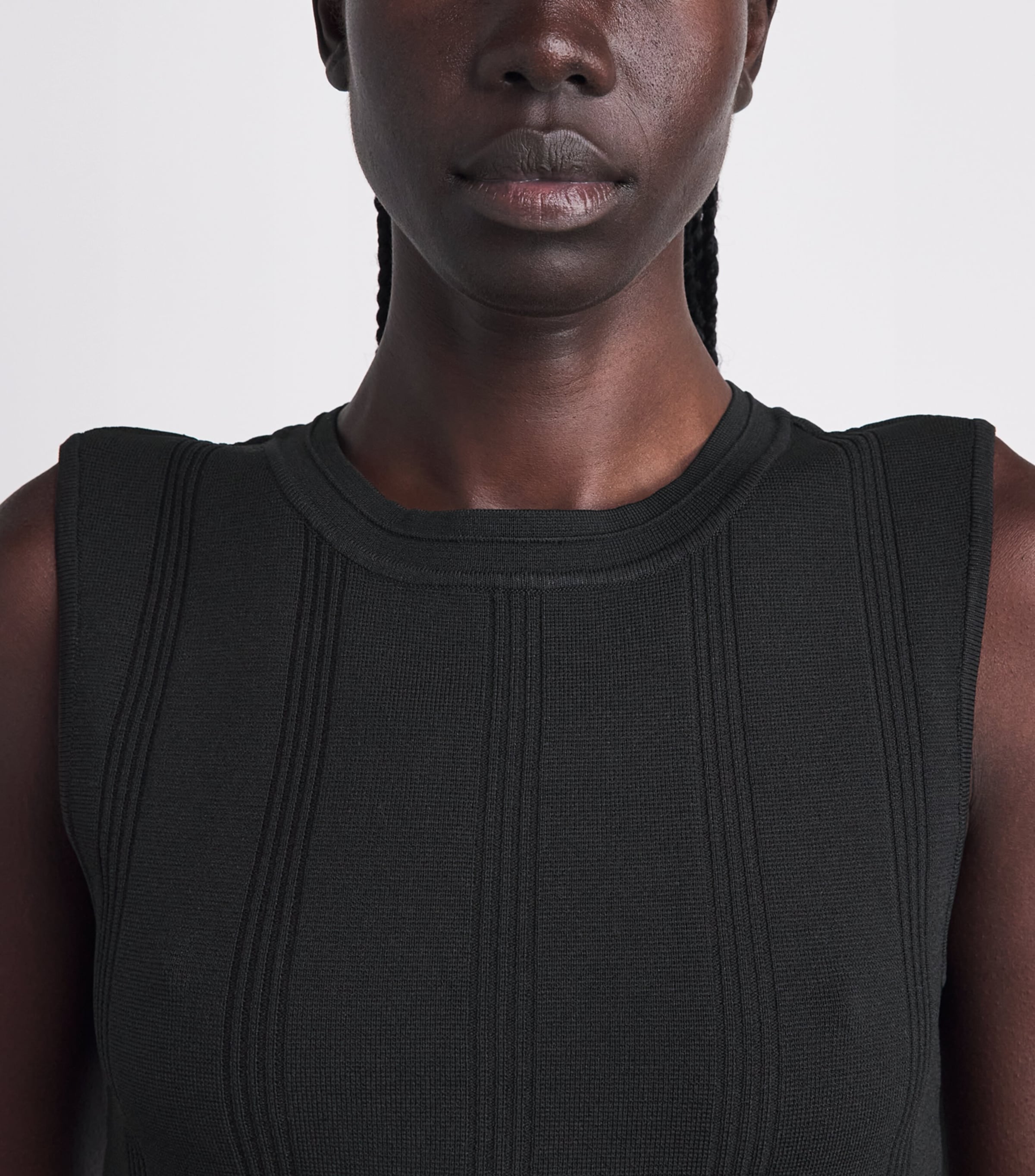 Sandro Paris Knitted Crop Top Black Image 3