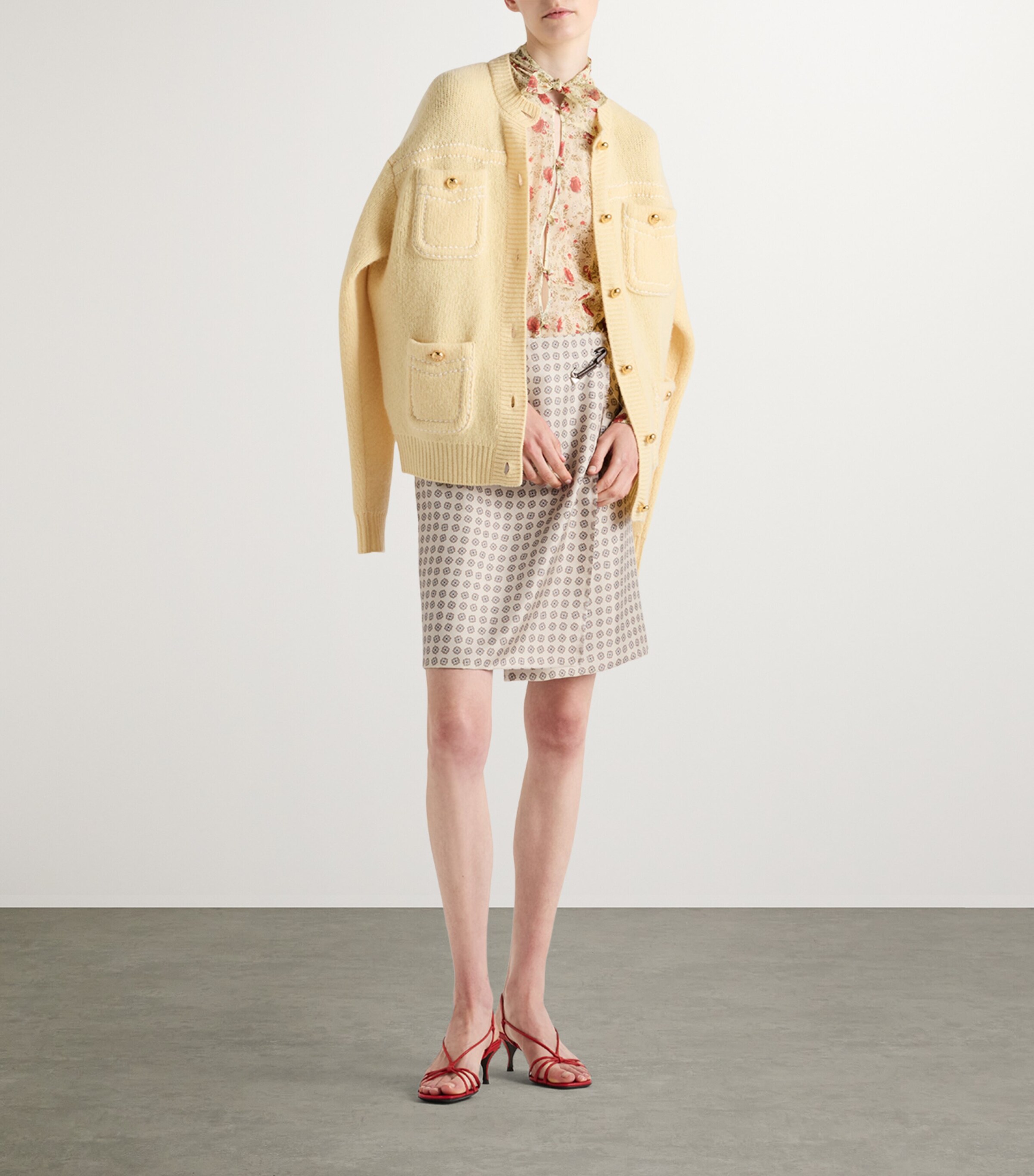 Prada Womens Silk Floral Shirt Image 2