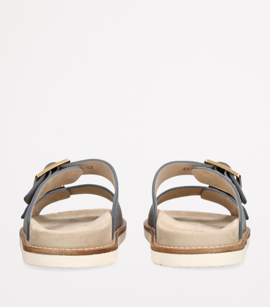 Suede Double-Strap Sandals GREY/DARK Image 2