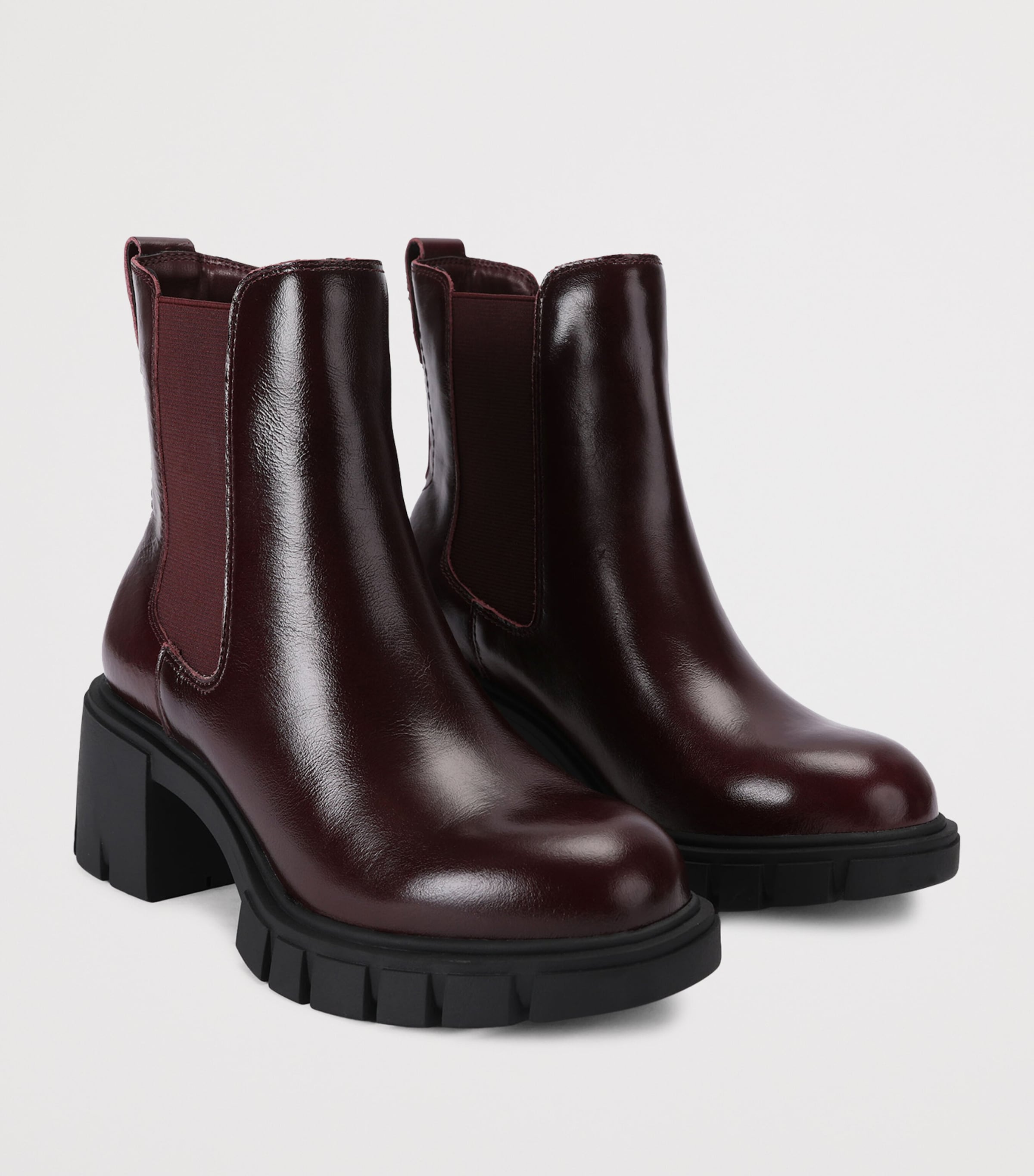 Kurt Geiger London Leather Clarence Ankle Boots 60 Red/dark Image 2
