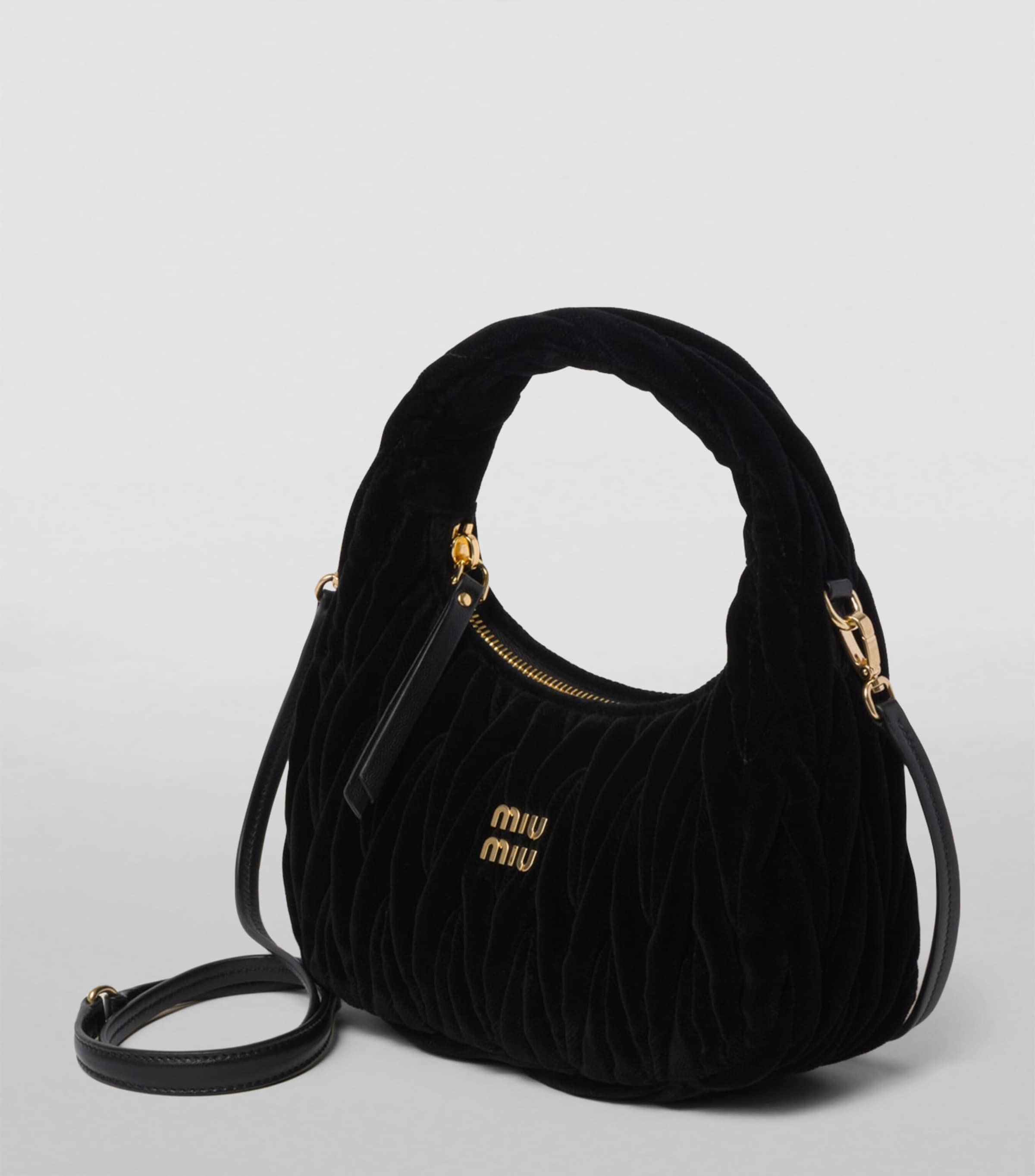 Miu Miu Small Velvet Wander Top-Handle Bag Image 2