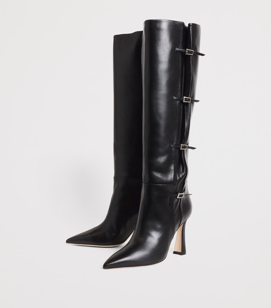 Leather Nolan Knee-High Boots 90 BLACK Image 3