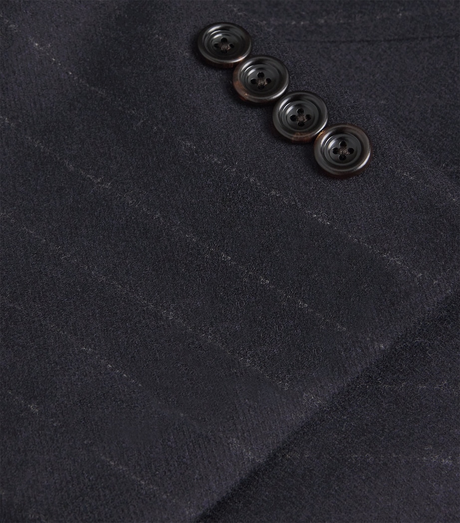 Wool Chalk-Stripe 2-Piece Suit BLUE Image 5