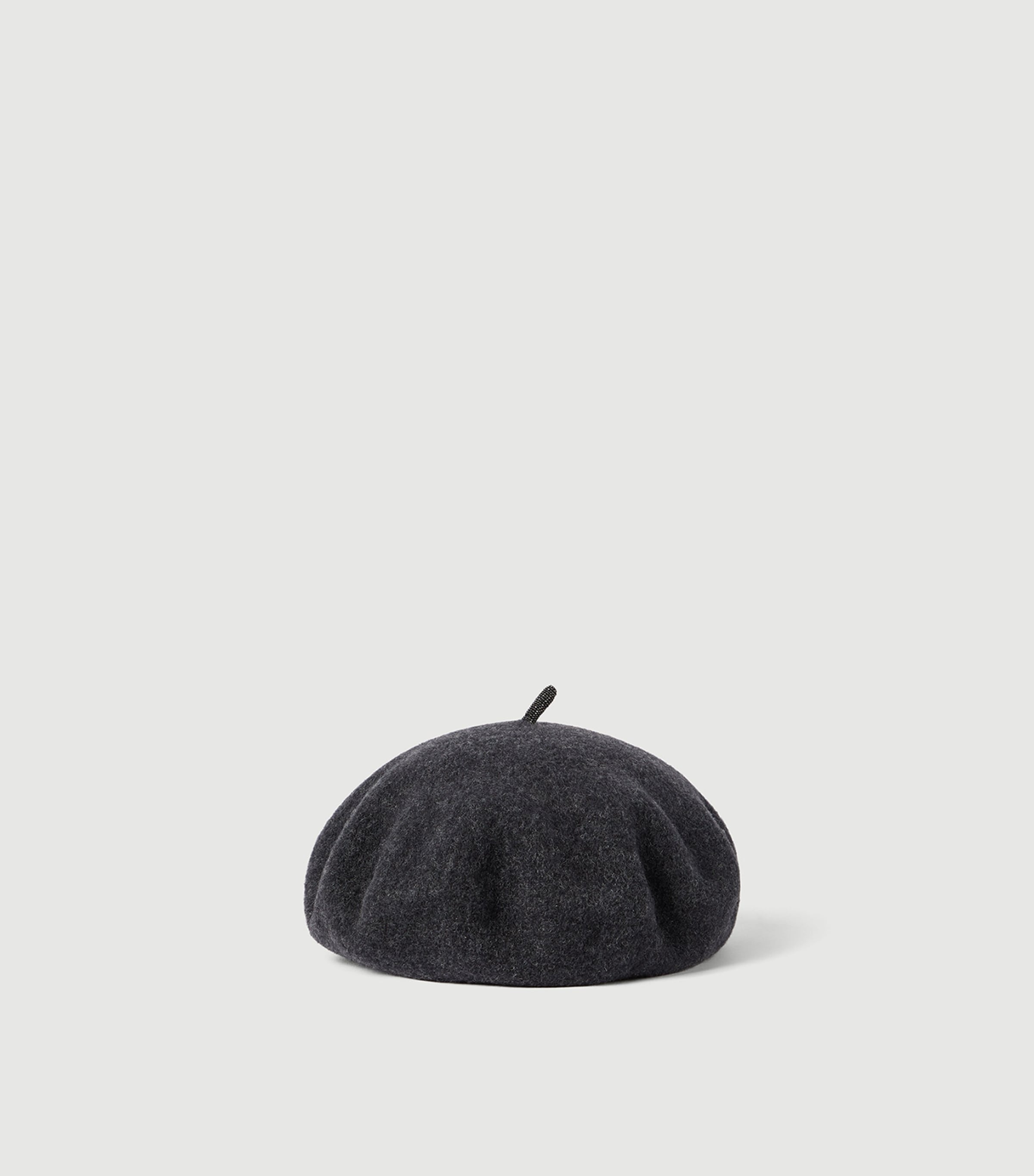 Brunello Cucinelli Wool Beret Black Image 3