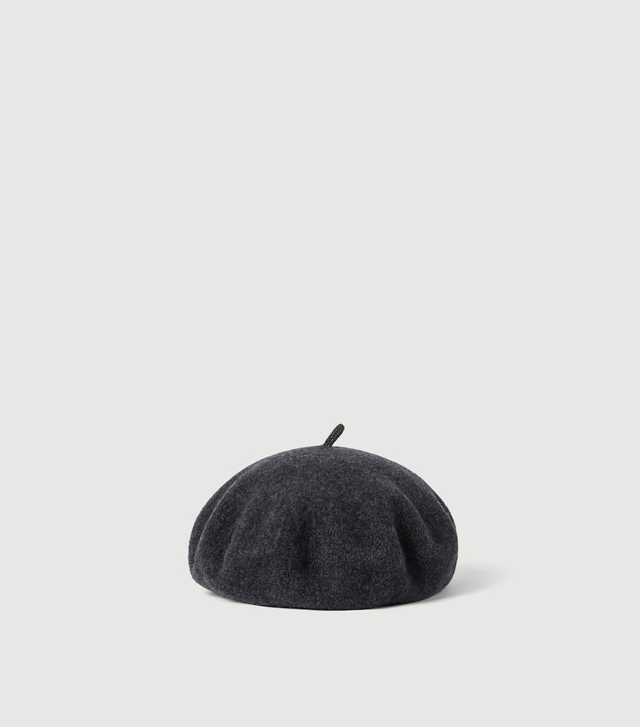 Brunello Cucinelli Wool Beret Black Image 3